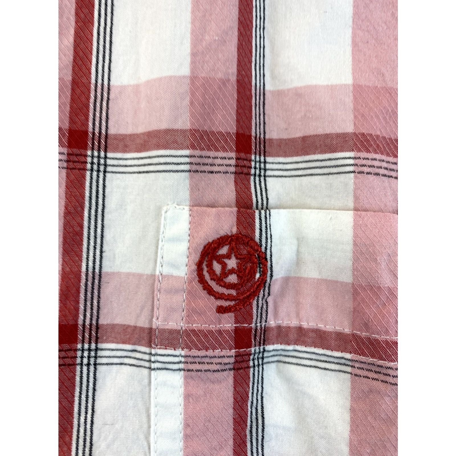 Wrangler Wrangler Men's XXL Dress Shirt Button-Up Short Sleeve Plaid /82-26 Colorful Outdoor Western Size 48R - 4 Thumbnail