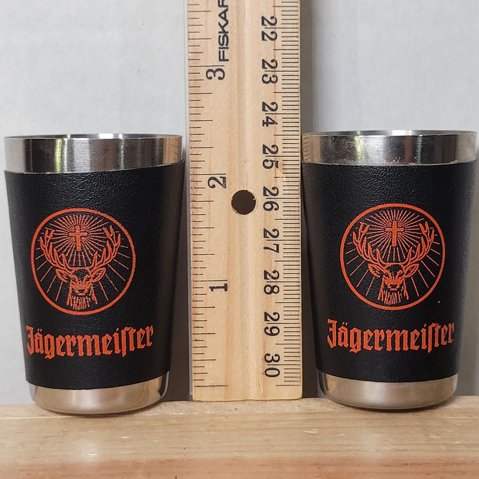 Other Set of 2 Jägermeister Stainless Steel 2.5" Shot Glasses Size ONE SIZE - 5 Thumbnail