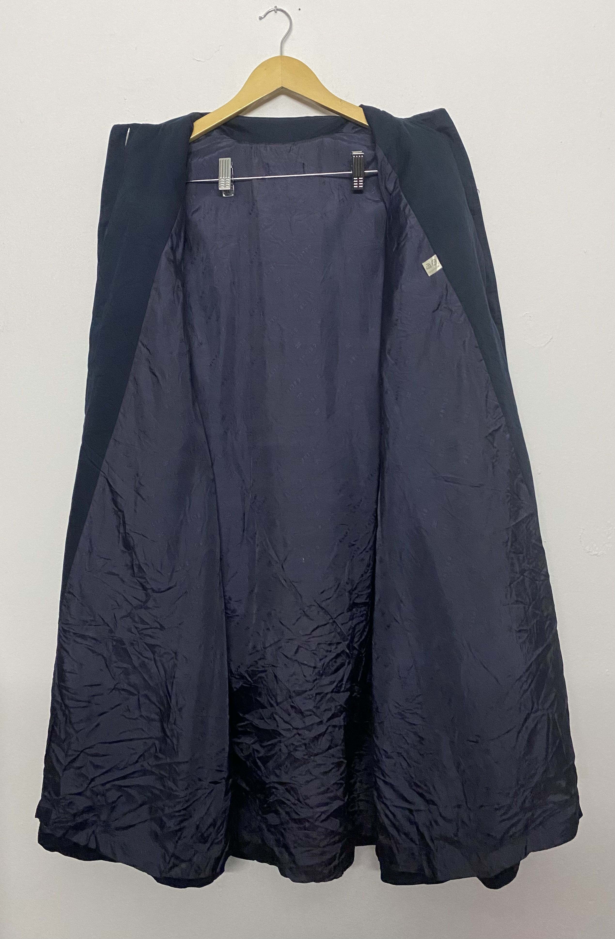 Celine Vintage Celine Trench Coat Dark Navy Long Button Up Jacket Size M / US 6-8 / IT 42-44 - 4 Thumbnail