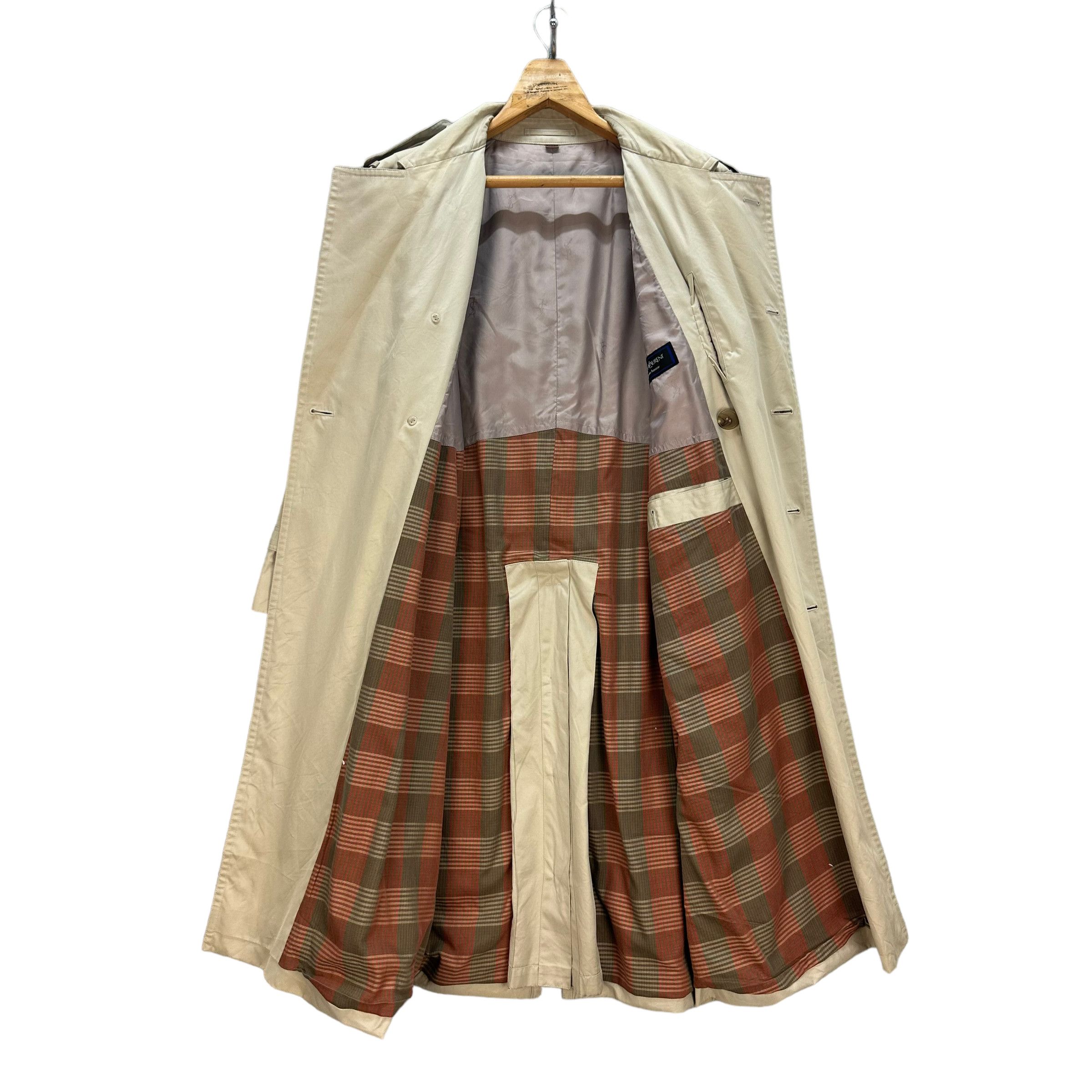 Yves Saint Laurent 90' YVES SAINT LAURENT DIFFUSION HOMME TRENCH COAT #8215-215 Size US L / EU 52-54 / 3 - 8 Thumbnail