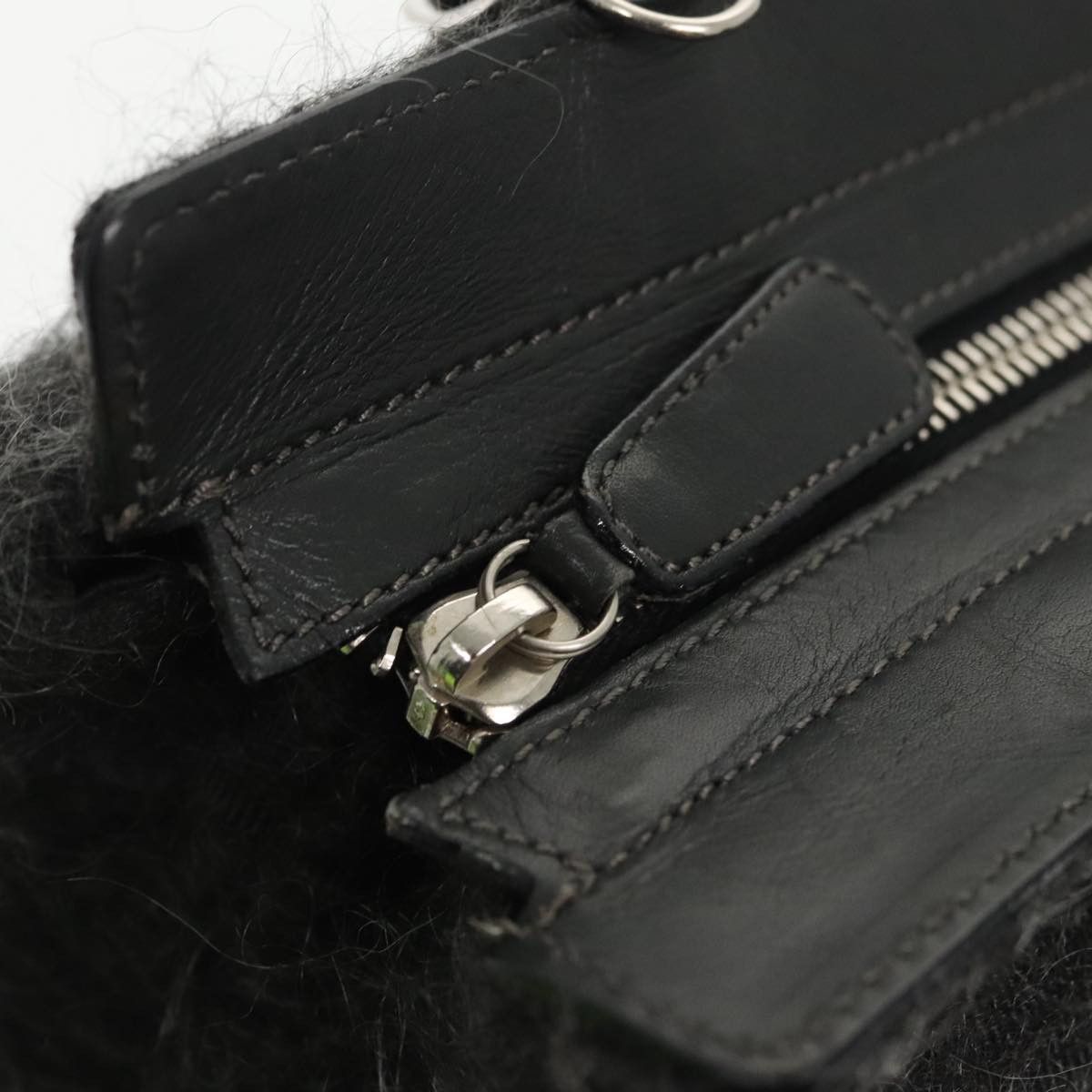 Salvatore Ferragamo Salvatore Ferragamo Hand Bag Wool Gray Silver Size ONE SIZE - 10 Thumbnail