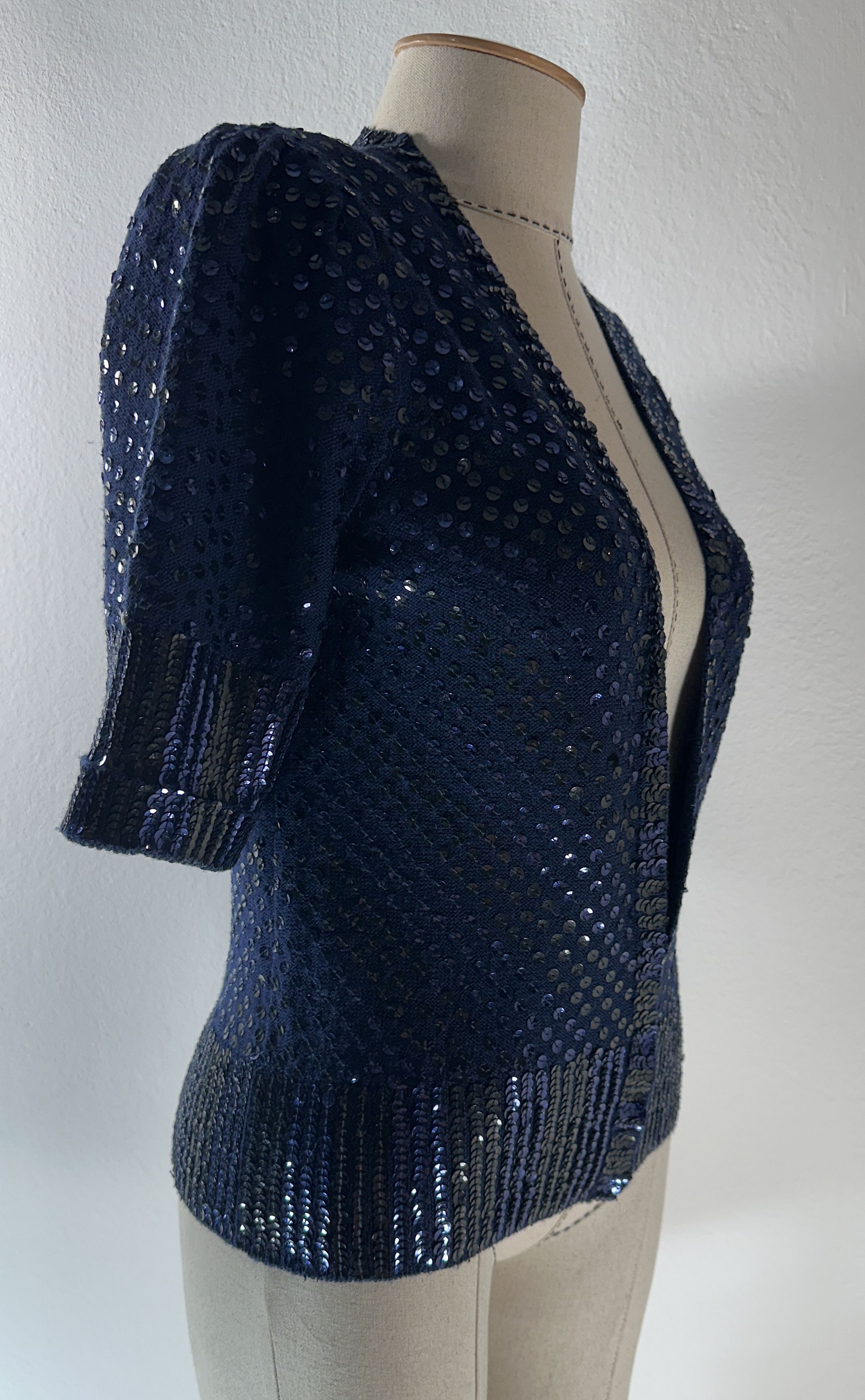Marc by Marc Jacobs Blue cardigan sequins Size M / US 6-8 / IT 42-44 - 3 Thumbnail