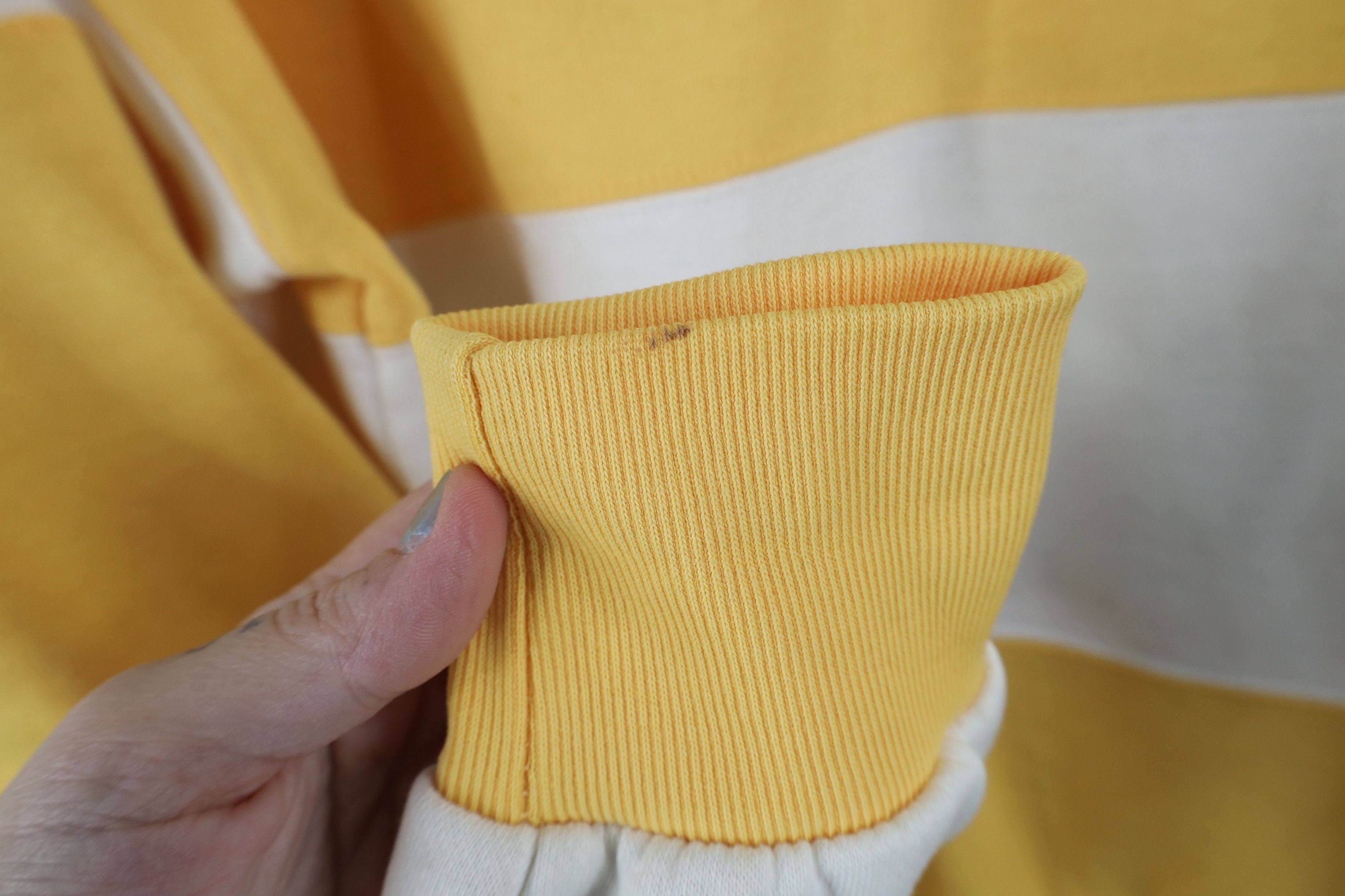 Vintage Vintage 90s Streetwear Striped Collared Pullover Sweatshirt Size US XL / EU 56 / 4 - 10 Thumbnail