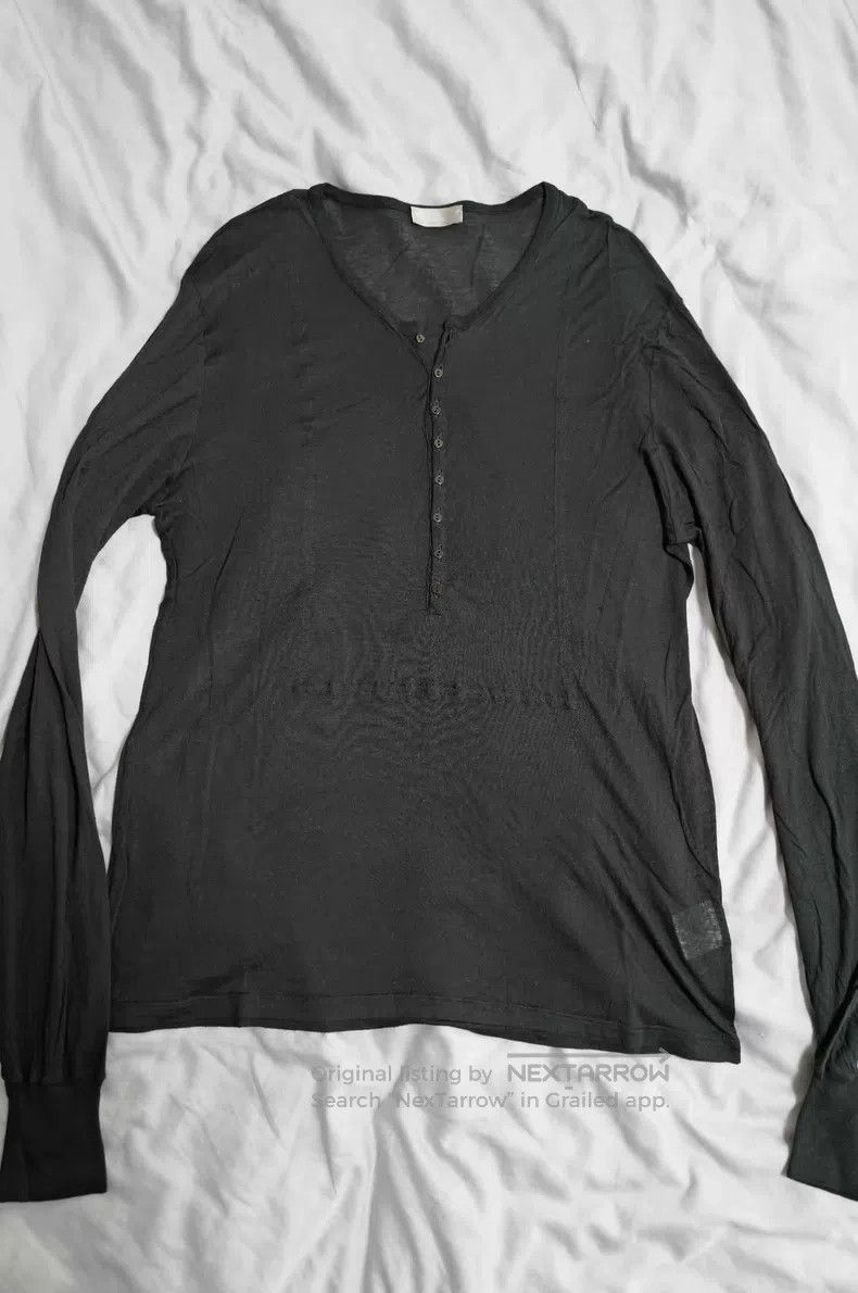 Dior Dior Black henley neck long-sleeve T-shirt Size US M / EU 48-50 / 2 - 1 Thumbnail