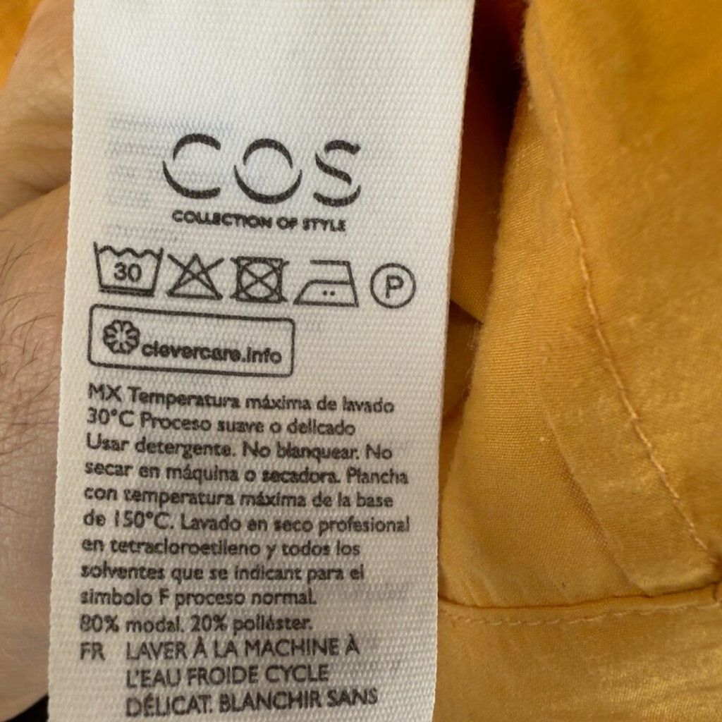 Cos COS Gathered Button Down Light Orange Shirt Dress Size 2 Size XS / US 0-2 / IT 36-38 - 7 Thumbnail