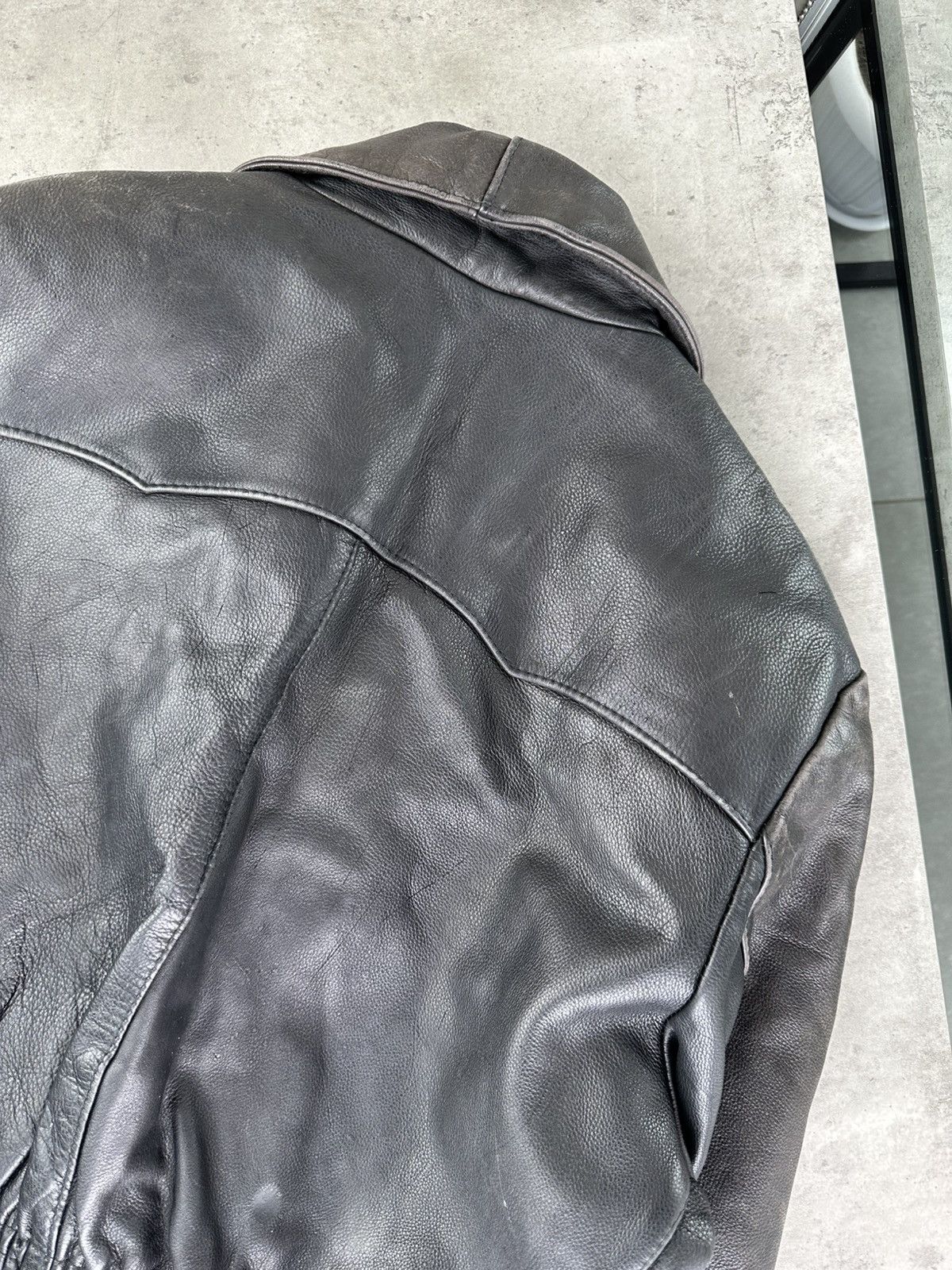 Japanese Brand Vintage Leather Jacket Size L / US 10 / IT 46 - 10 Thumbnail
