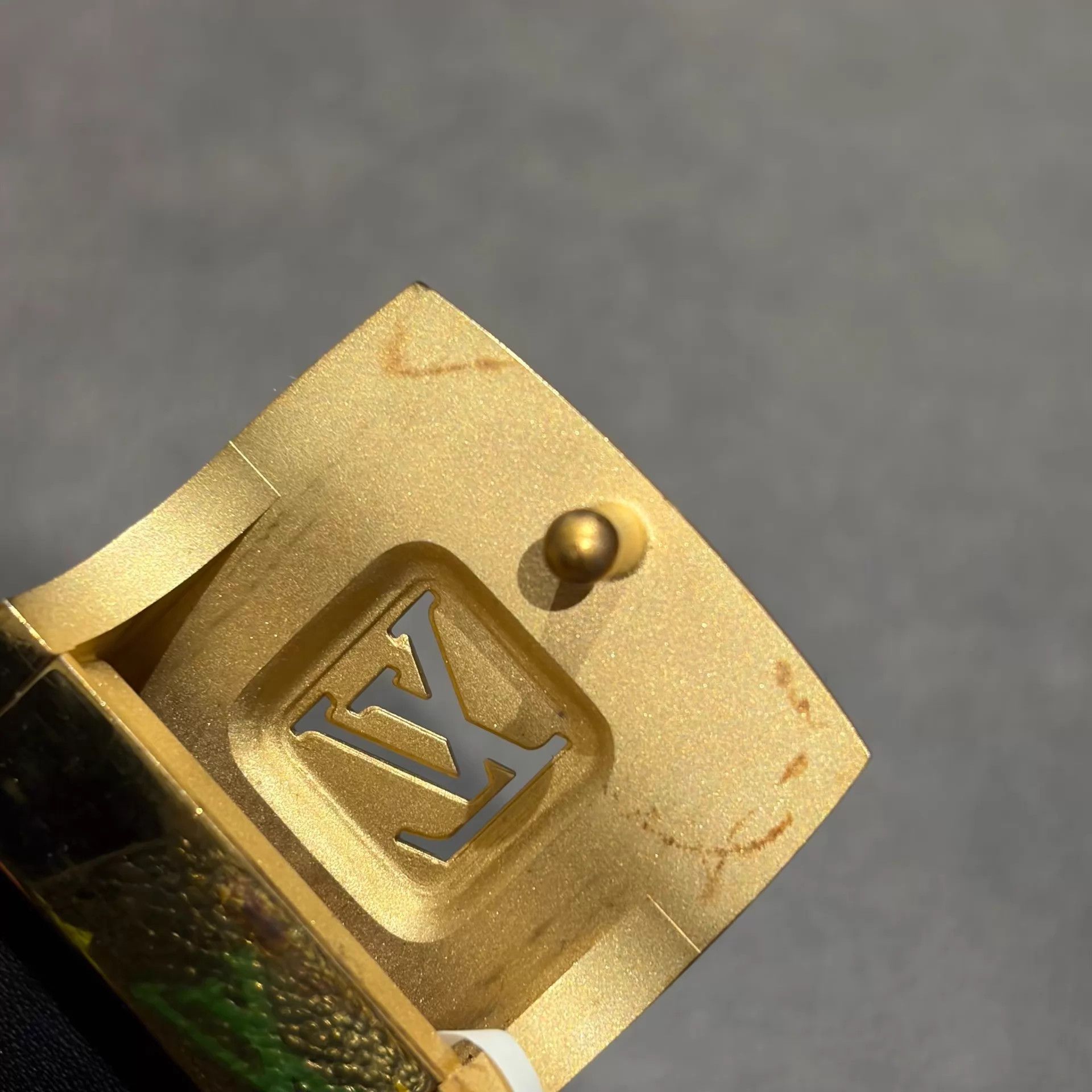 Louis Vuitton LV Black Tri-Color Monogram Allover Smooth Buckle Belt Size ONE SIZE - 8 Thumbnail