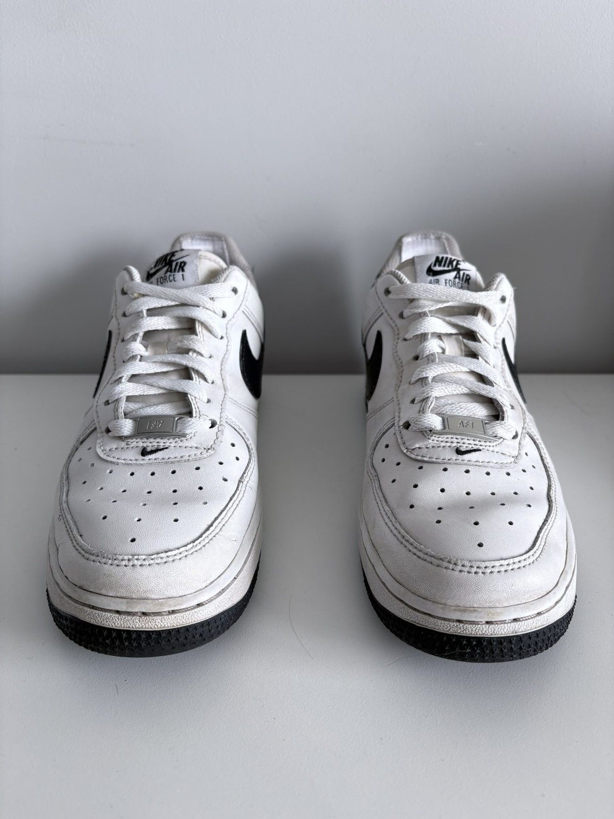 Nike Nike Air Force 1 Low white black leather women's size 38.5 Size US 8.5 / IT 38.5 - 2 Thumbnail