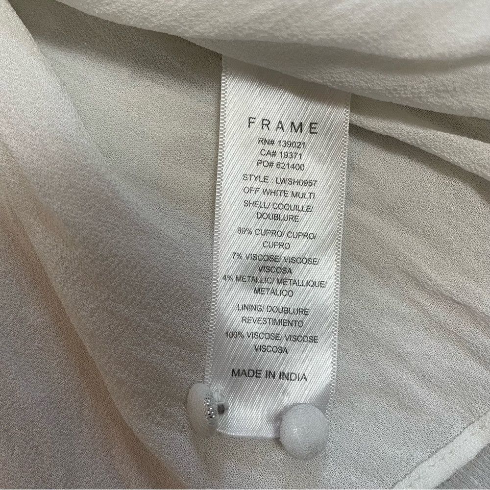 Frame Frame Smocked Metallic Woven Blouse Size S Size S / US 4 / IT 40 - 8 Thumbnail