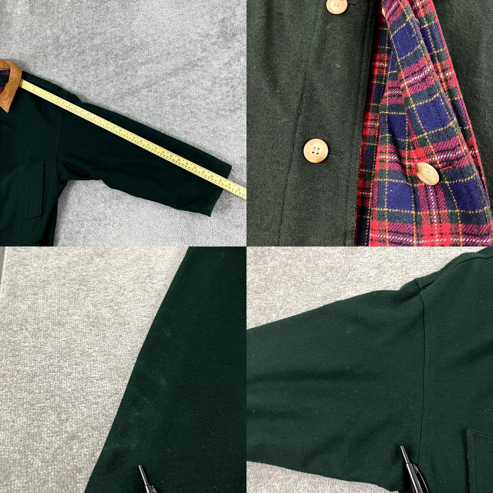 Vintage VINTAGE Willis & Geiger Reversible Wool Overcoat Men Medium Green Red Plaid Casual Fall Winter 90s Size US M / EU 48-50 / 2 - 8 Thumbnail