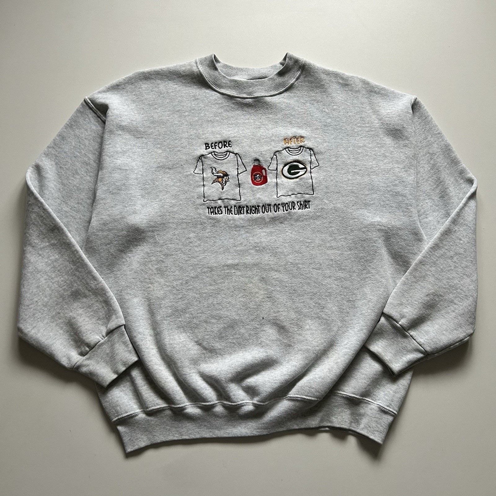 Fruit Of The Loom Vintage Fruit Of The Loom Crewneck XL Packers Vikings NFL Size US XL / EU 56 / 4 - 1 Thumbnail