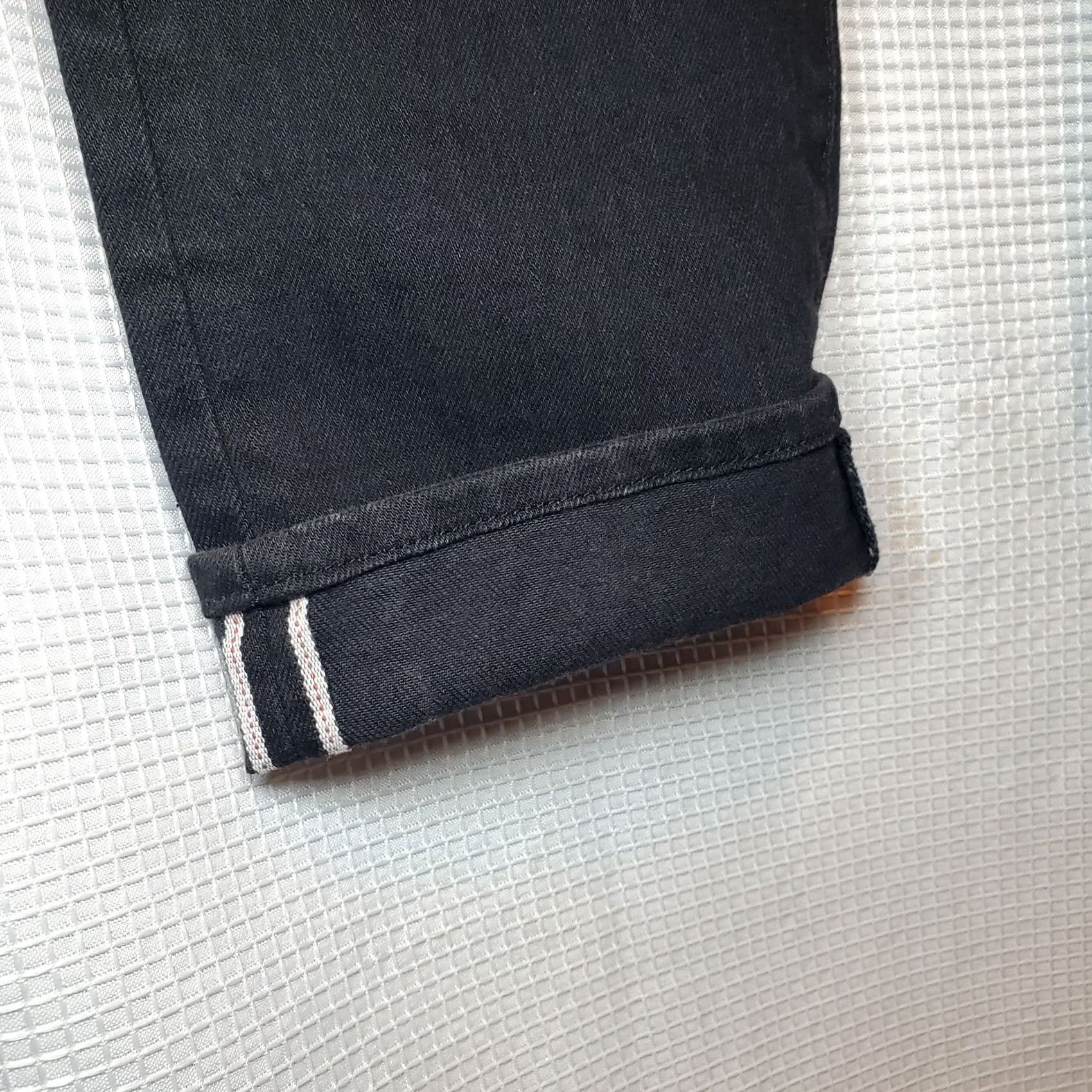Vintage BALDWIN Jeans Mens 32 Black BLDWN SELVEDGE Modern Skinny Distressed Faded Size US 32 / EU 48 - 6 Thumbnail