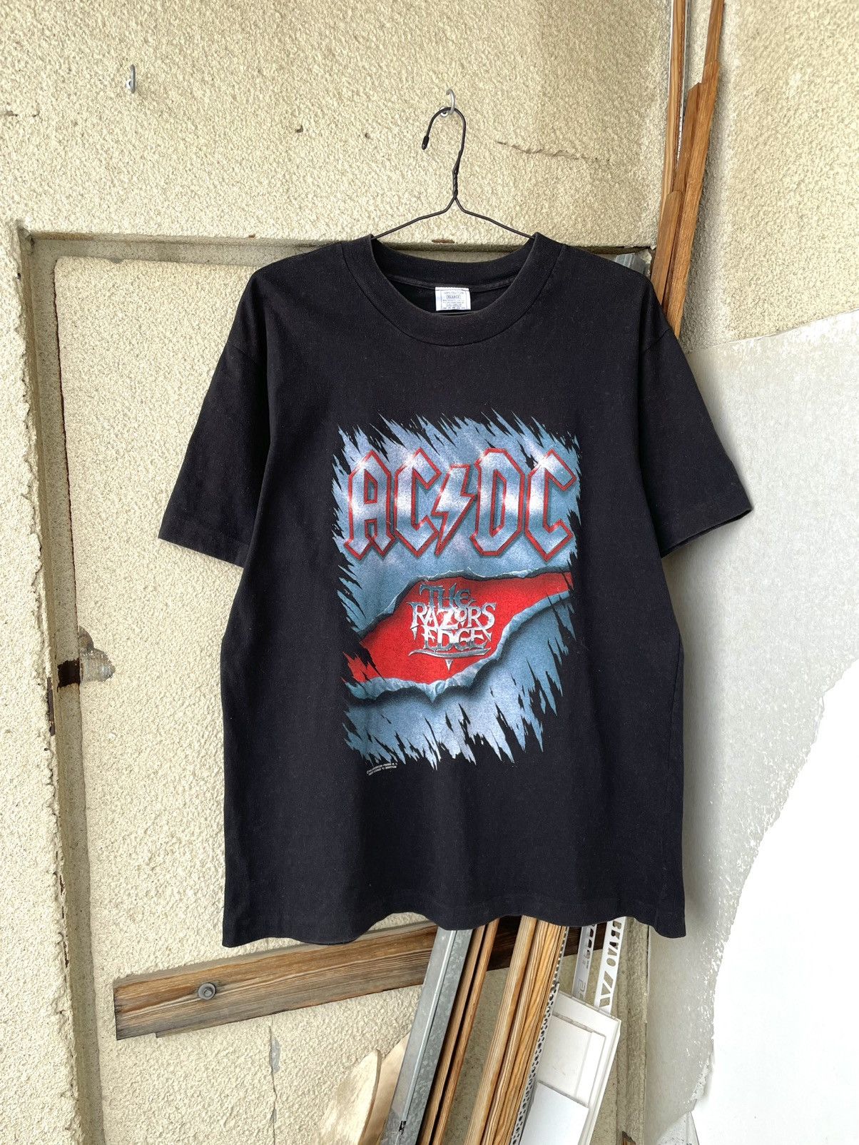 Band Tees Vintage 1990 AC/DC The Razors Edge 90s Tour Band T-Shirt ...