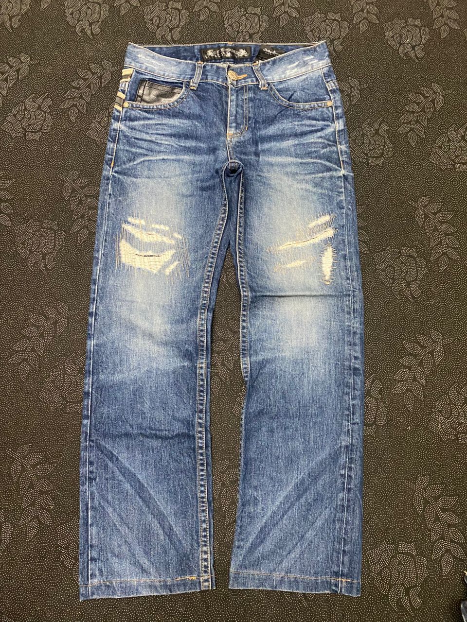 If Six Was Nine 💥BEST OFFER💥RED PEPPER PUNK DISTRESSED DENIM Size US 32 / EU 48 - 2 Thumbnail