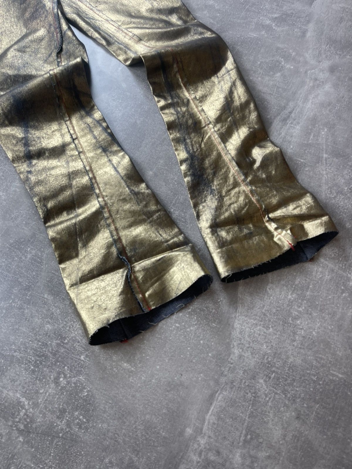 Vintage × Vivienne Westwood Vivienne Westwood Red Label Gold Foil Jeans Runway Archives Size 26" / US 2 / IT 38 - 13 Thumbnail