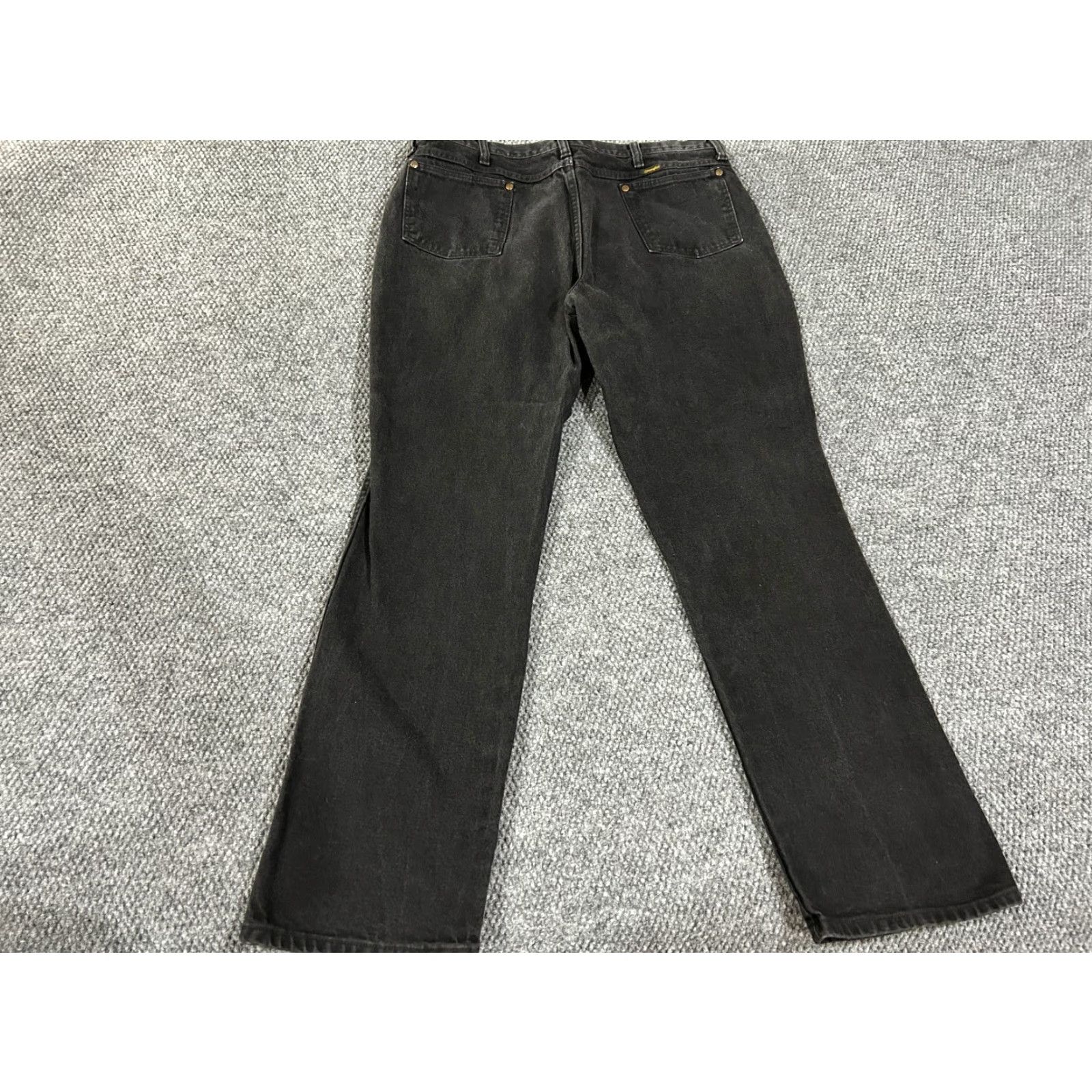 Wrangler Wrangler Jeans Mens 38x32 Black Regular Fit Straight Denim Classic Western Jeans Size US 38 / EU 54 - 6 Thumbnail
