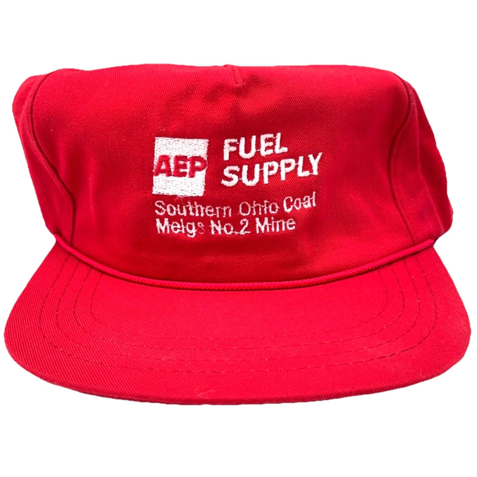 Coal VINTAGE AEP Trucker Hat Cap Strap Back Rope Southern Ohio Coal Mining USA 80s Size ONE SIZE - 2 Thumbnail
