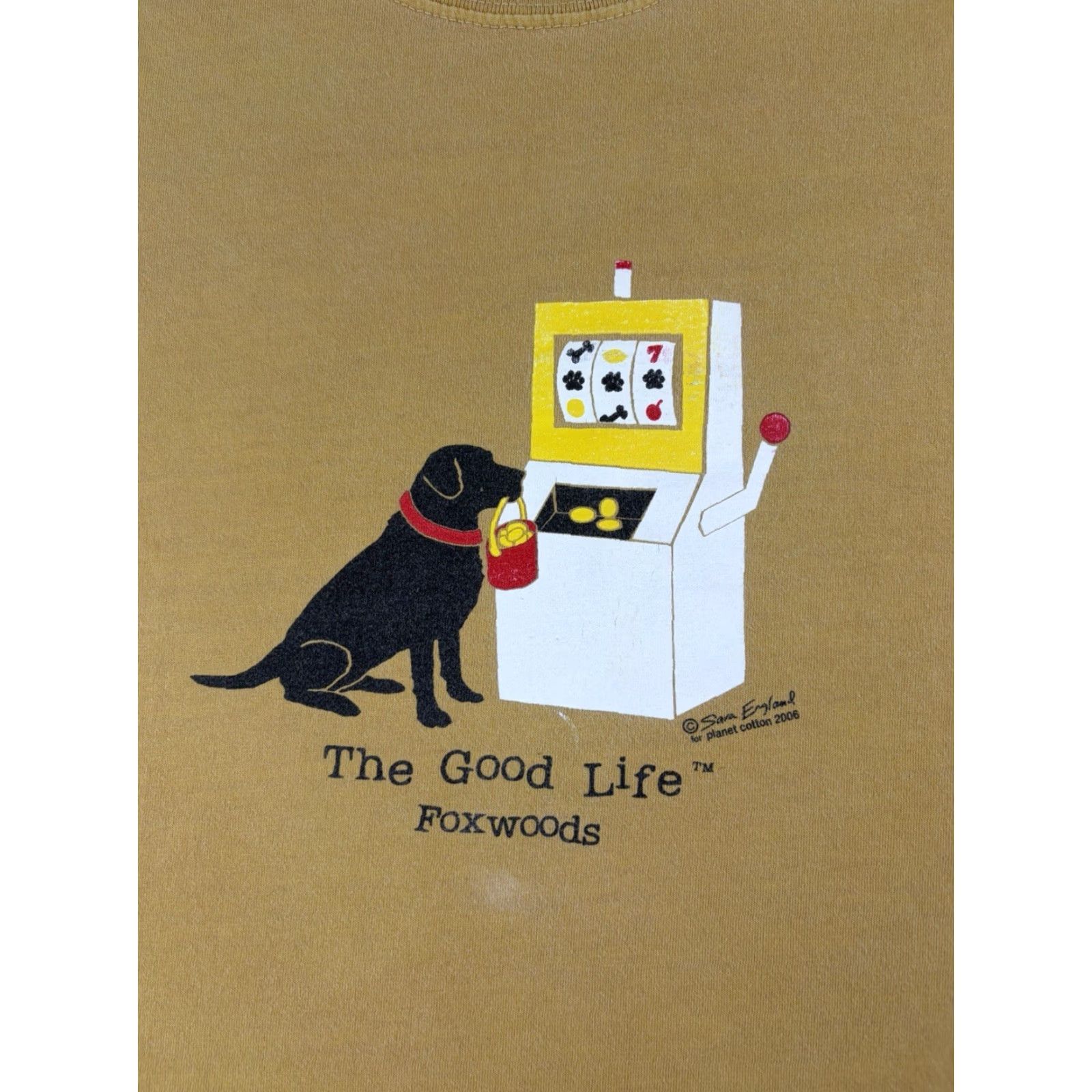 Vintage VINTAGE Foxwoods Casino T Shirt Men’s Large Yellow Dog Graphic Print Crew Neck Short Sleeve Cotton L Men Graphic Football?? Size US L / EU 52-54 / 3 - 2 Thumbnail