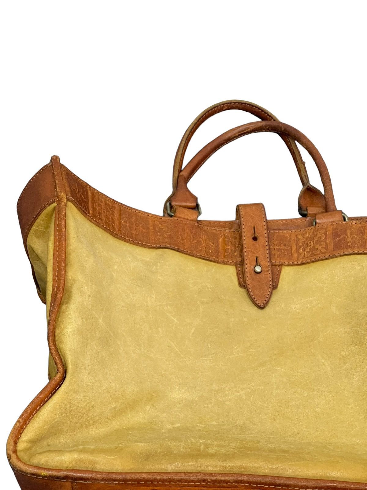 Japanese Brand Full Leather Patina Vtg Old by New Japan Tote Bag 1🟩 Size ONE SIZE - 17 Thumbnail