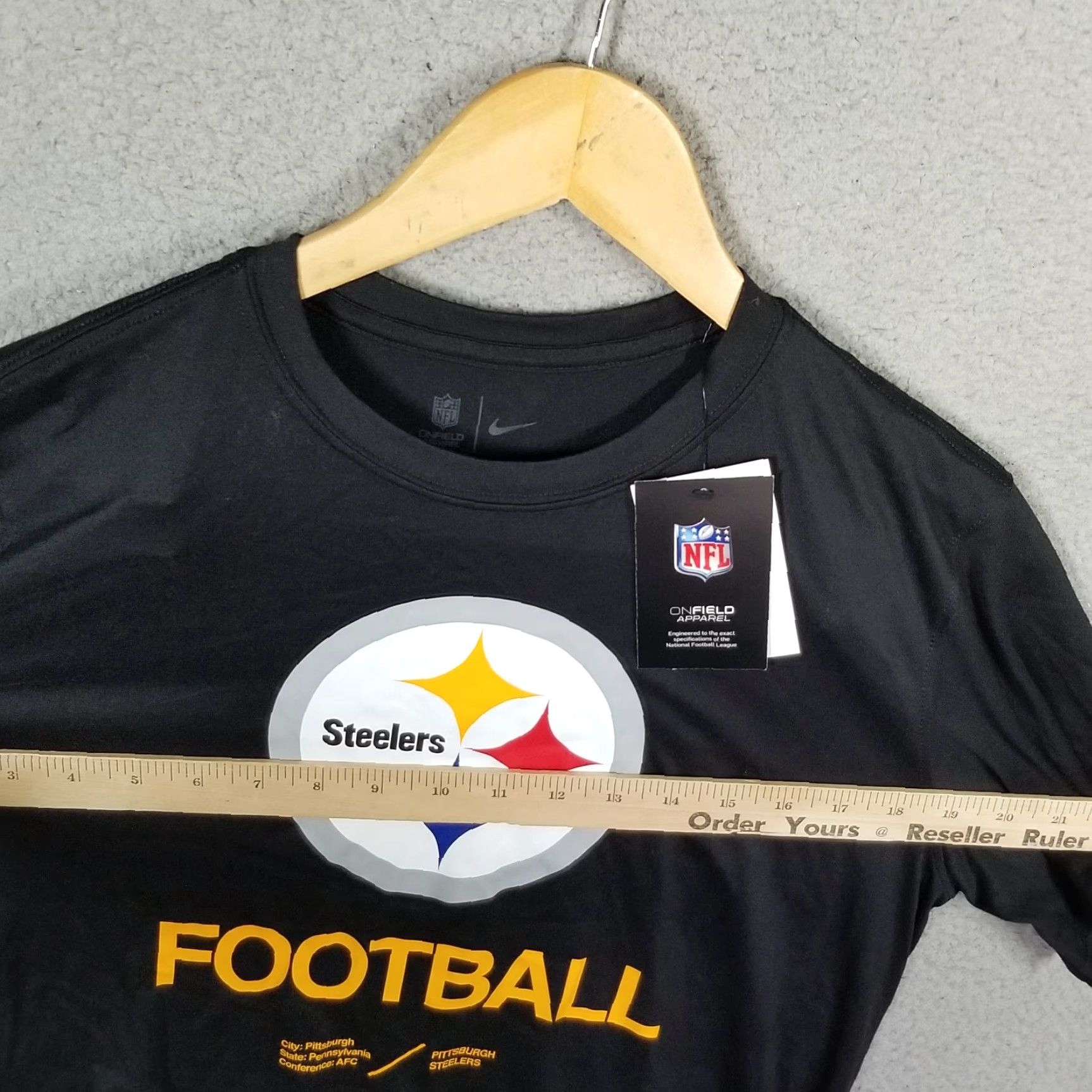 Nike VINTAGE Pittsburgh Steelers Nike Football T-Shirt Men's Medium Black Sideline Legend 90s NFL Mens Size US M / EU 48-50 / 2 - 5 Thumbnail