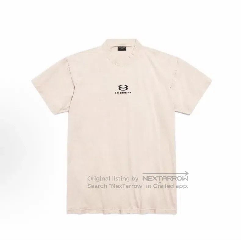 Balenciaga Balenciaga Round Ring Embroidered Short Sleeve Size US S / EU 44-46 / 1 - 1 Thumbnail