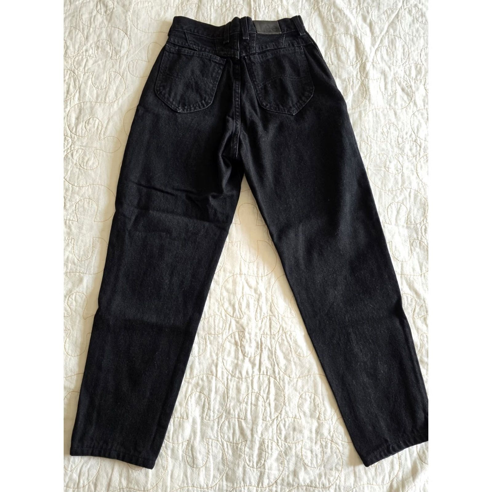 Lee VINTAGE Lee Black High Waisted Mom Jeans Womens XXS/XS 24 Inch Waist 1980s 1990s Grunge Denim Shirt? Size 25" / US 0 / IT 36 - 6 Thumbnail