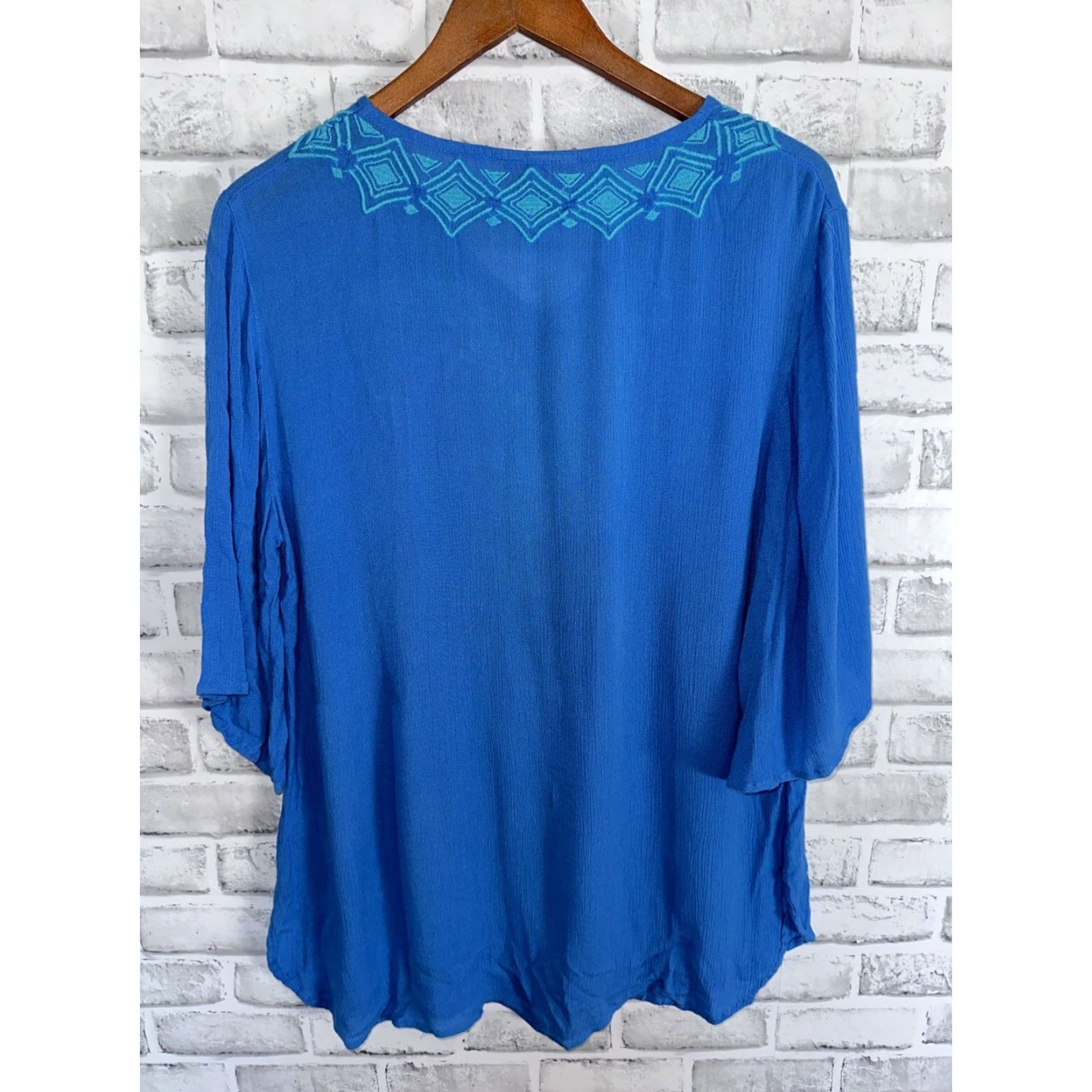 Lilly Pulitzer VINTAGE Lilly Pulitzer Target Shirt Womens M Bluebell Embroidered Guaze Tunic Top Size M / US 6-8 / IT 42-44 - 4 Thumbnail