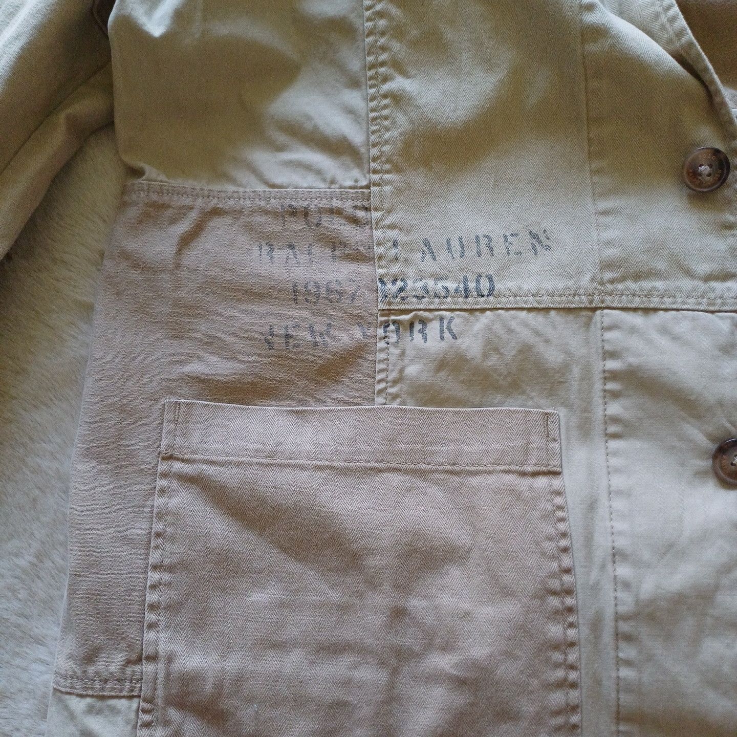 Polo Ralph Lauren Polo Ralph Lauren Blazer Jacket Coat Beige Patchwork Vintage Size 40L - 6 Thumbnail