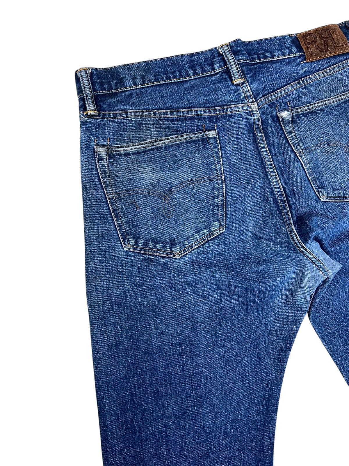 Ralph Lauren Vintage RRL Hidden Rivets Dirty Mud Denim Selvedge Jeans Size US 36 / EU 52 - 15 Thumbnail