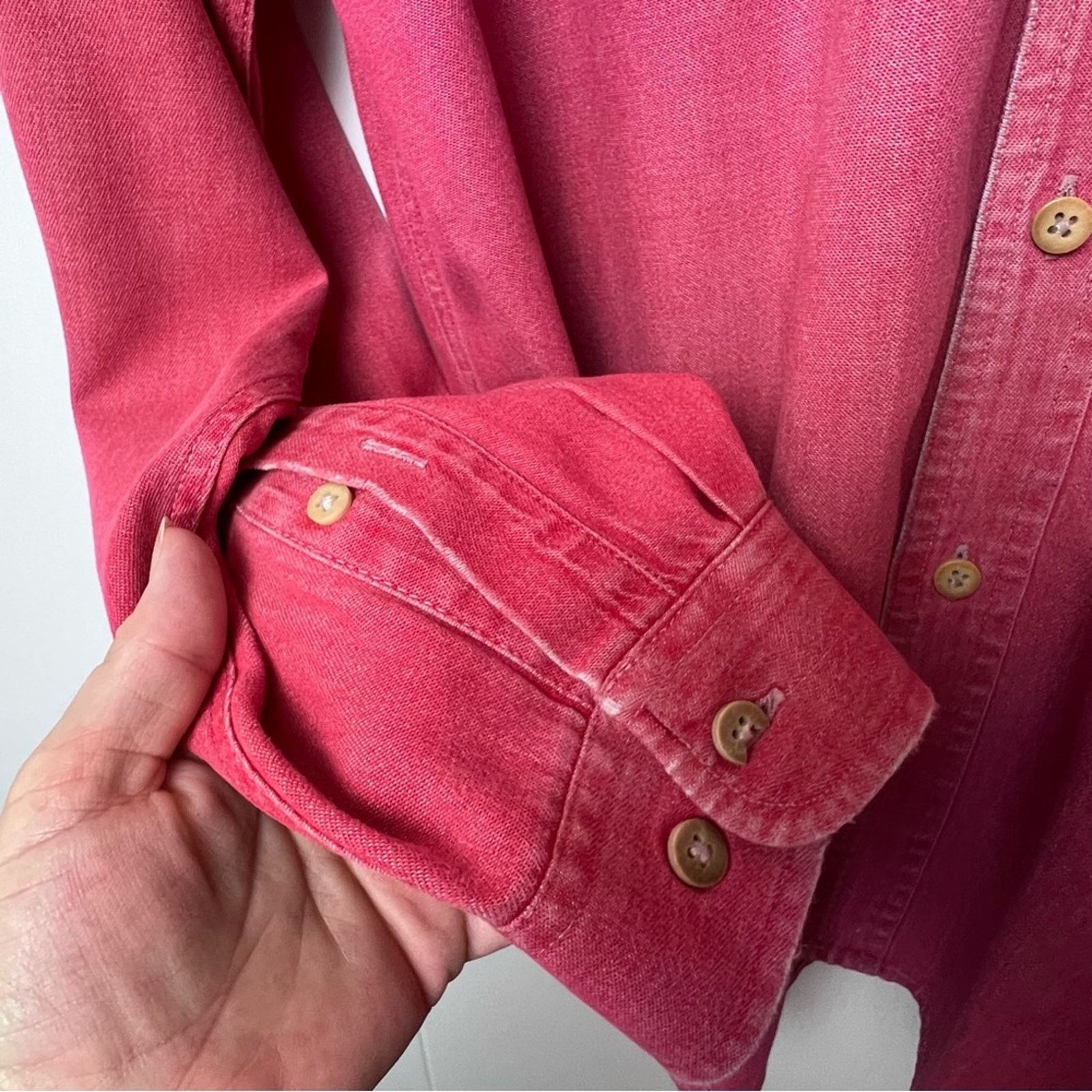 Structure Vintage Structure Red Wash Long Sleeve Shirt Men Size Large Size US L / EU 52-54 / 3 - 12 Thumbnail