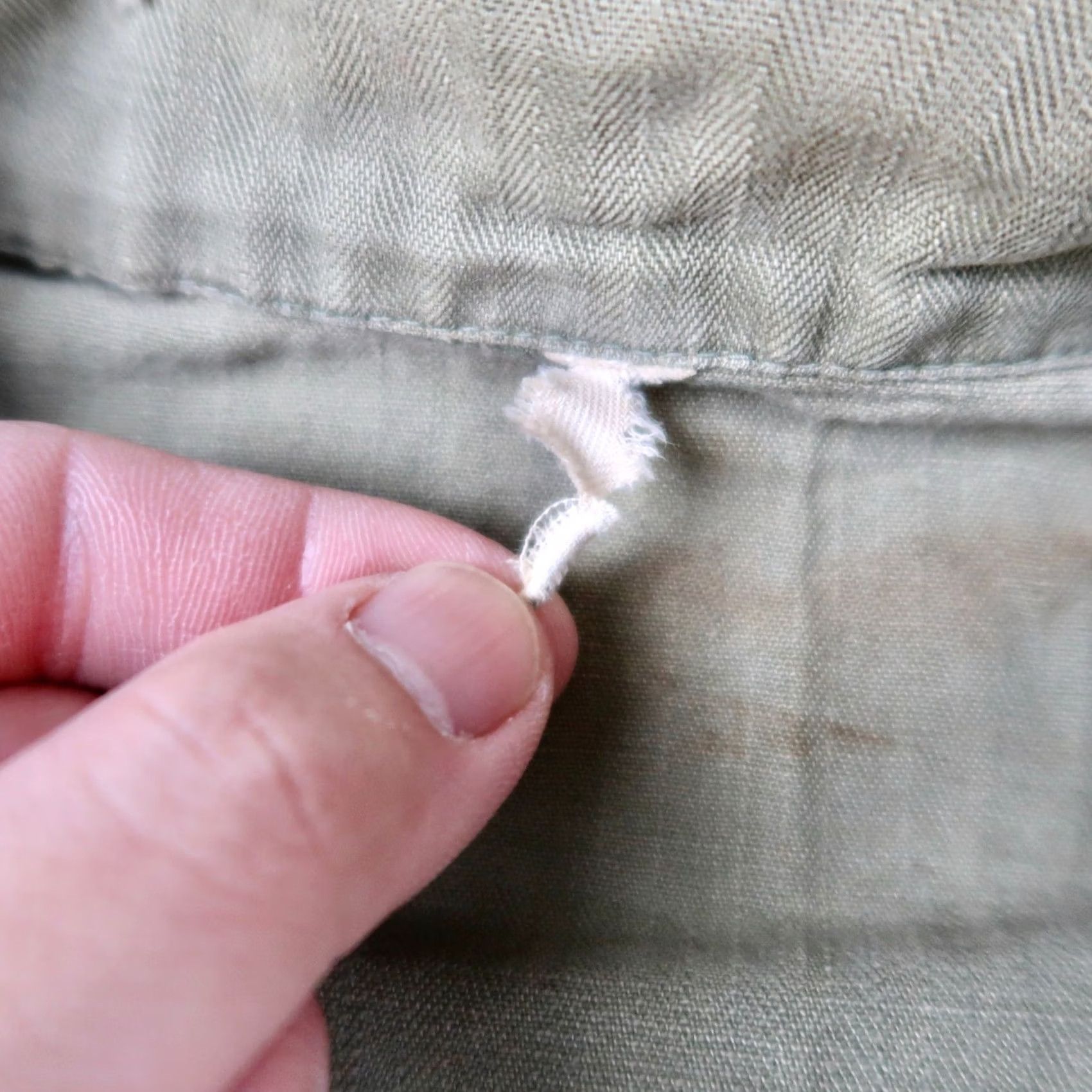 Vintage Vintage 40s WW2 HBT Utility Jacket P43 Sz M / L - Military Green Denim 13 Star Buttons - Fair Condition Size US L / EU 52-54 / 3 - 4 Thumbnail