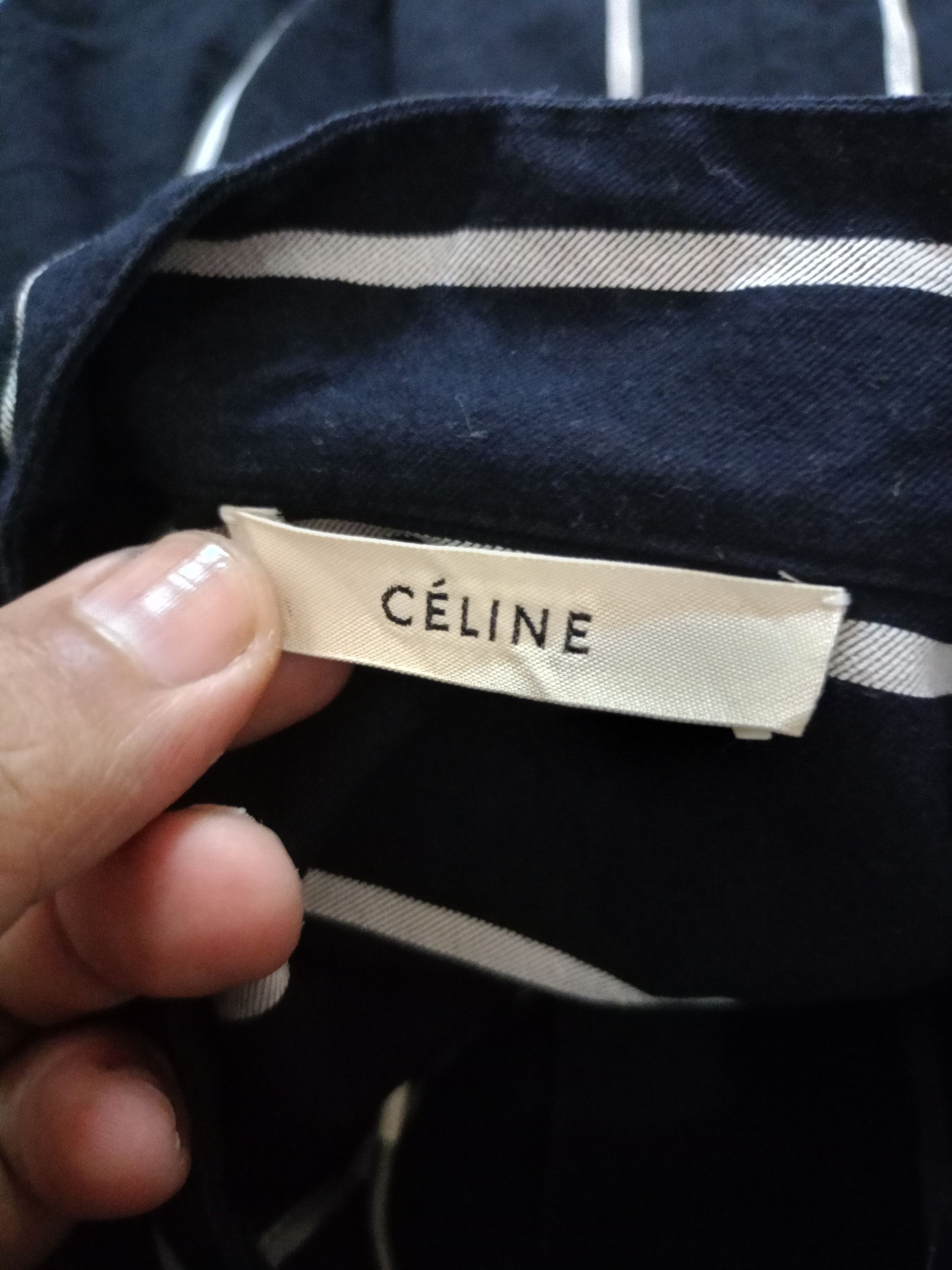 Celine CÈLINE navy stripe dress cotton viscose Size M / US 6-8 / IT 42-44 - 5 Thumbnail