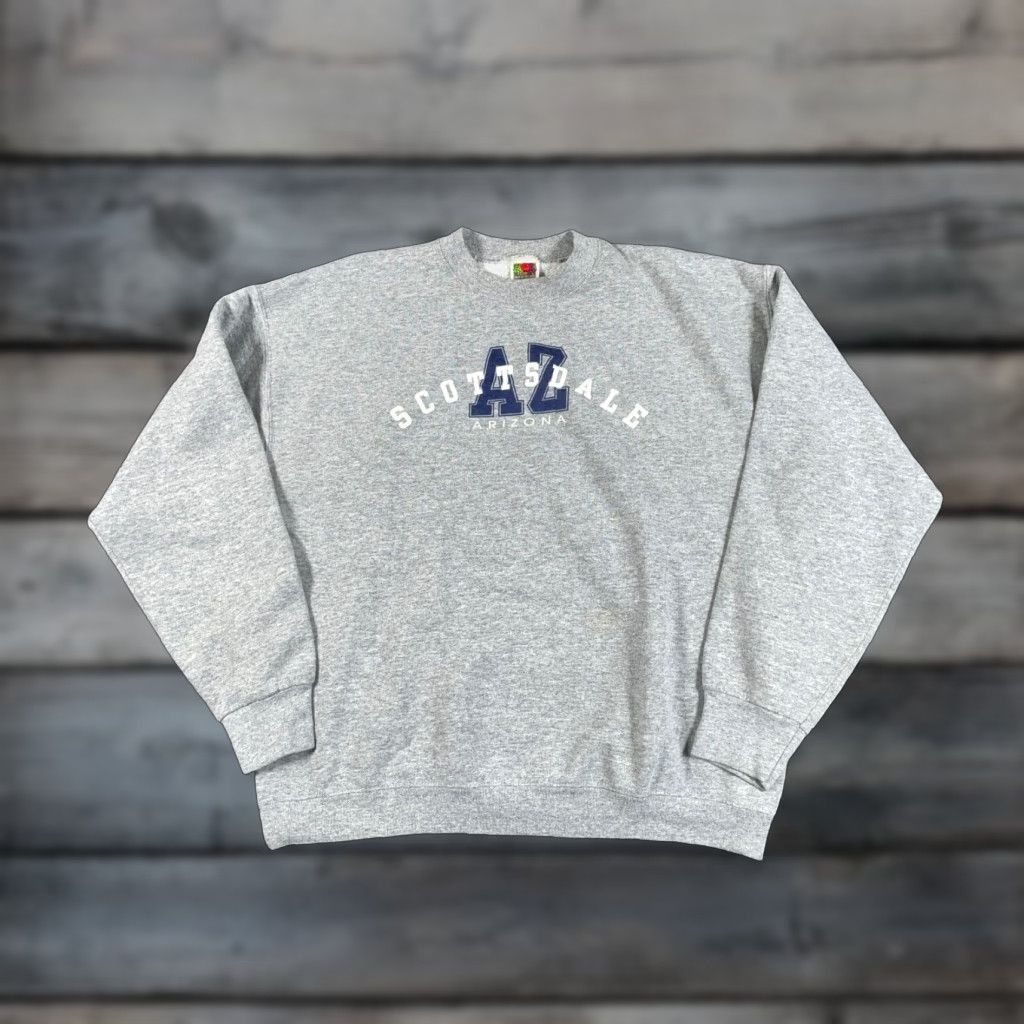 Fruit Of The Loom VINTAGE Scottsdale Arizona Sweatshirt Mens XL Gray 50-50 Lightweight Cotton Blend Graphic Print 90s Retro Size US XL / EU 56 / 4 - 1 Thumbnail