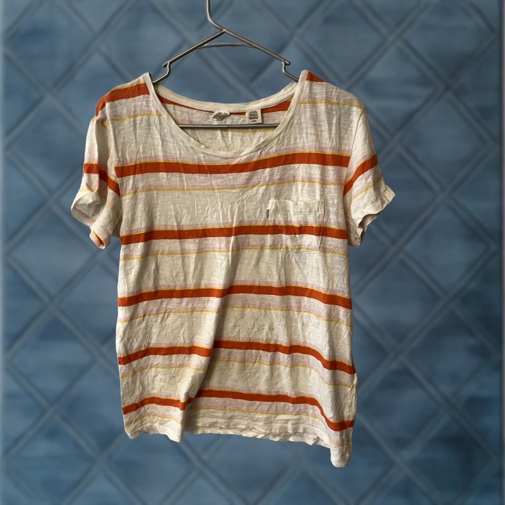 Levi's LEVI'S t-shirt Multicolor Stripe pocket Small short sleeves women's Size S / US 4 / IT 40 - 1 Thumbnail