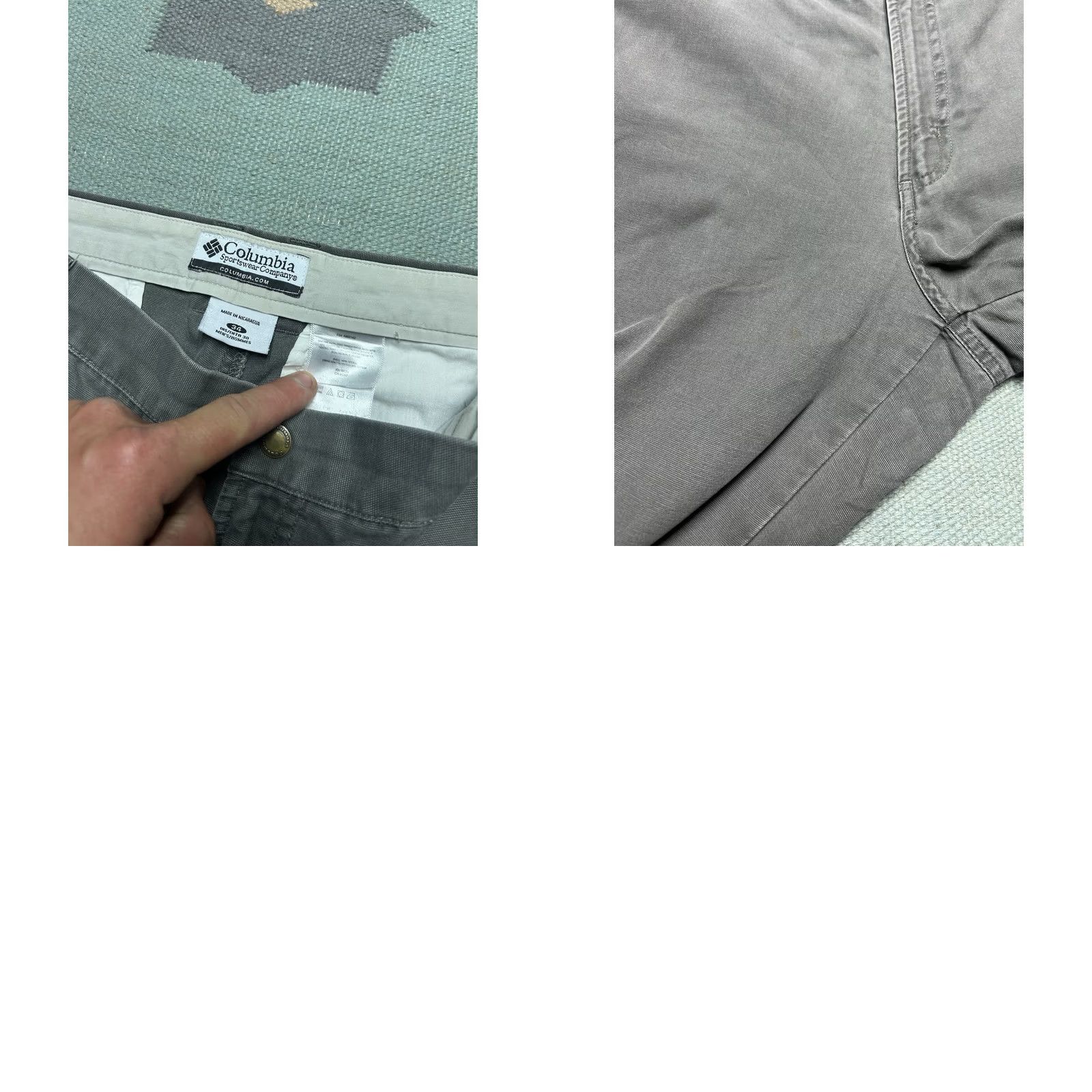 Vintage Columbia Pants Canvas Carpenter Gray 34x30 Mens Outdoor Hiking Fishing Size US 34 / EU 50 - 8 Thumbnail