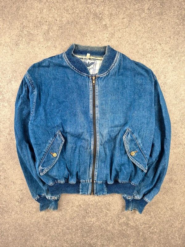 Emporio Armani Emporio Armani Mens Blue 80s Denim Bomber Jacket Size 48 Size US M / EU 48-50 / 2 - 1 Thumbnail