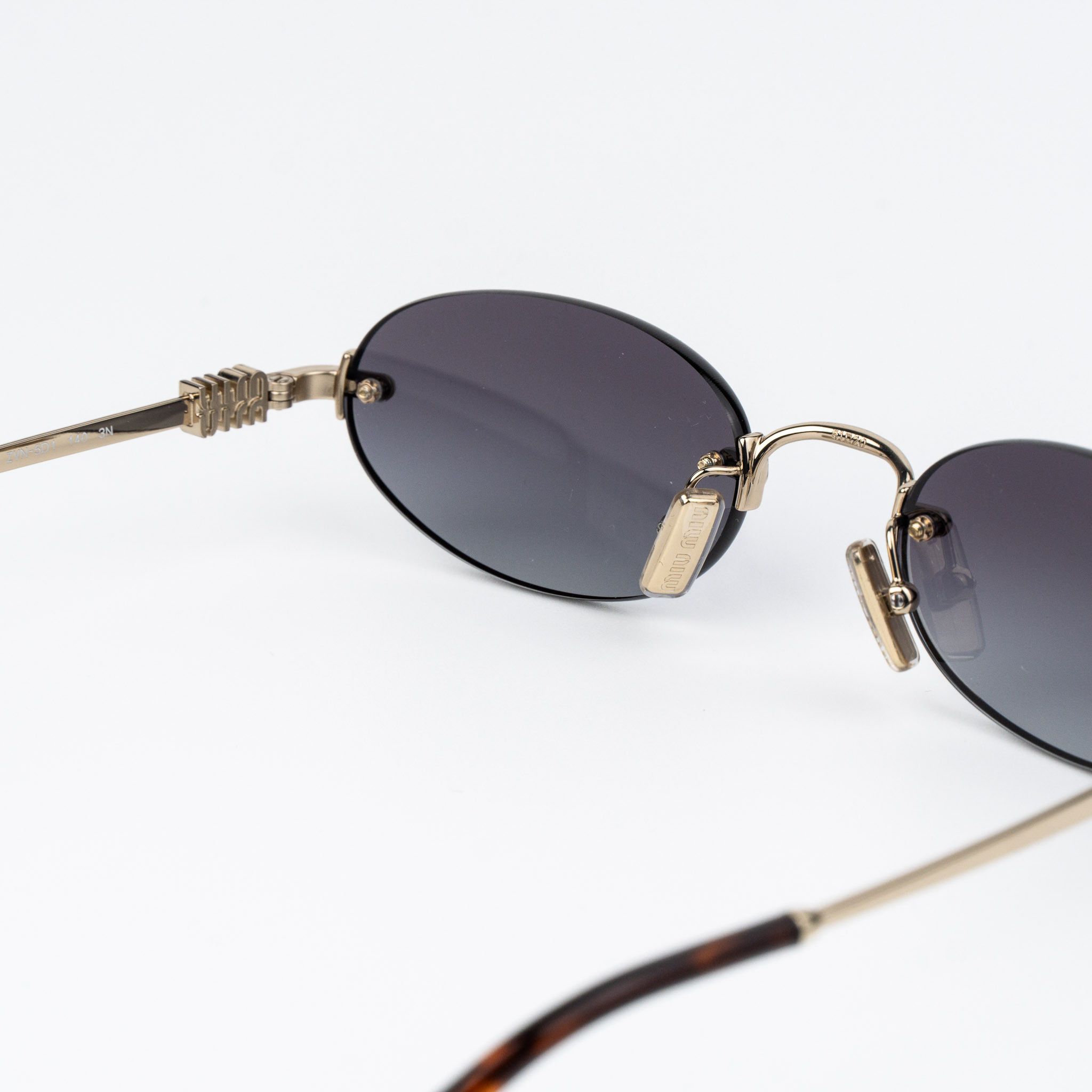 Miu Miu Miu Miu Women Sunglasses Oval MUA54S ZVN5D1 NEW AUTHENTIC Size ONE SIZE - 8 Thumbnail