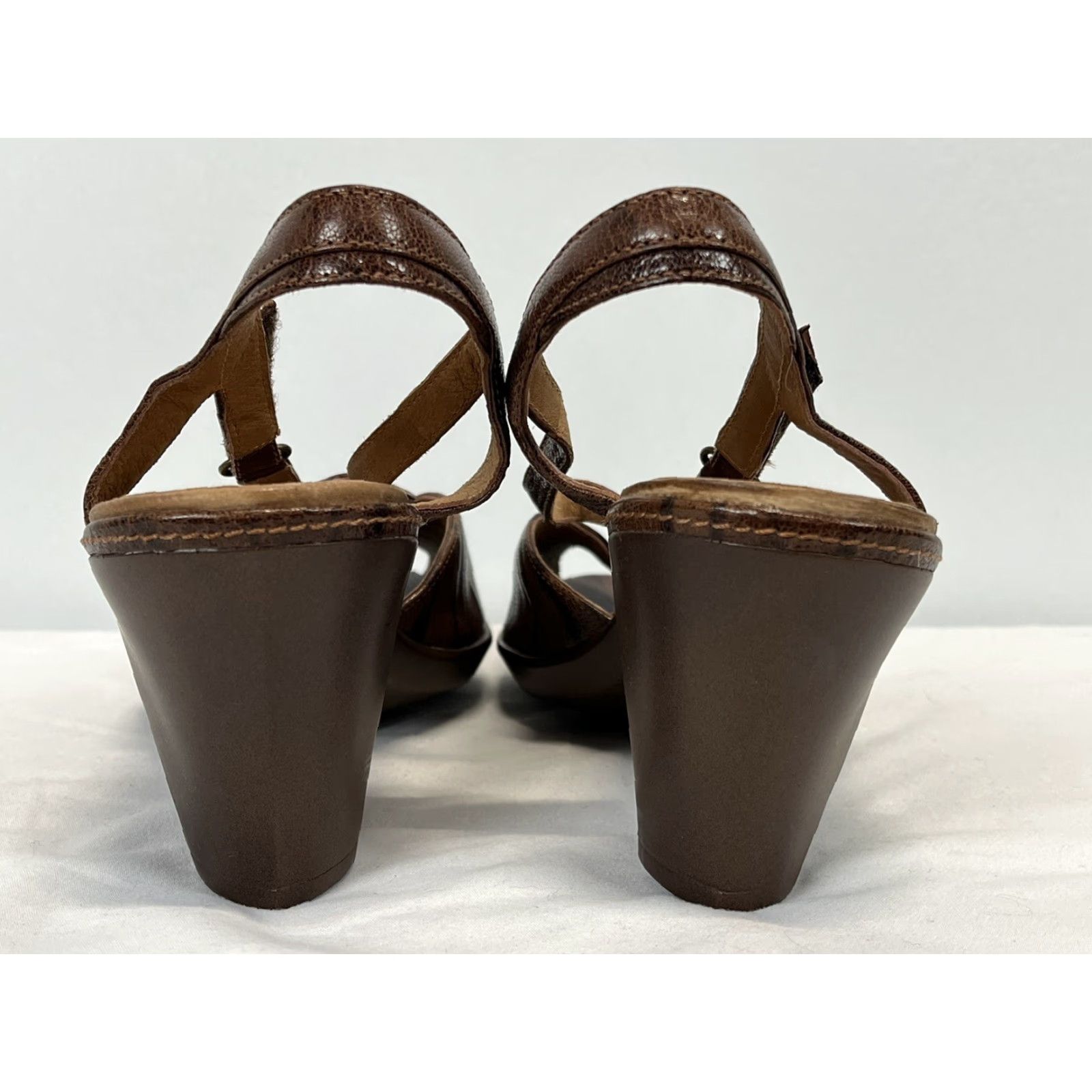 Clarks Clarks Eliza Brown Leather Strappy Slingback Sandals Women Size 10 Adjustable Size US 10 / IT 40 - 4 Thumbnail
