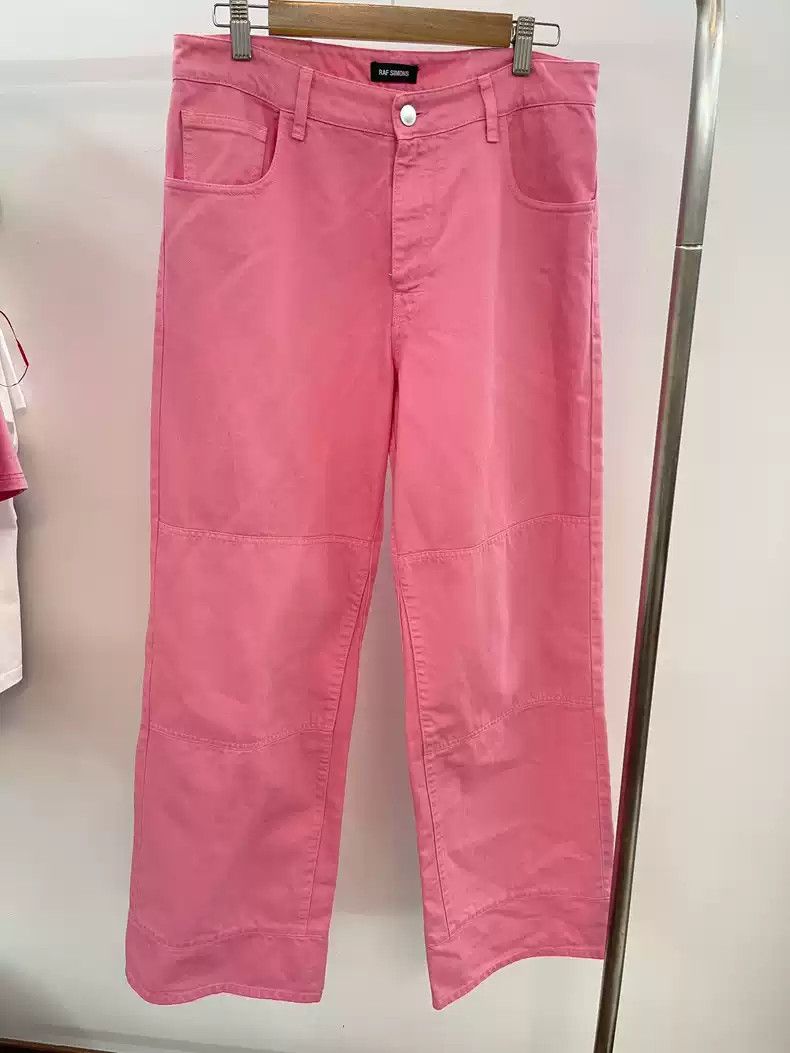 パンツ RAF SIMONS Women Straight Pants 221W317 PINK Raf-Simons-Denim-workwear-