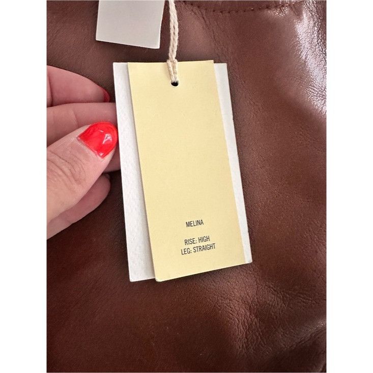 Other NWT Wilfred “Melina” Women's High-Rise Faux Leather Straight Size 28" / US 6 / IT 42 - 6 Thumbnail