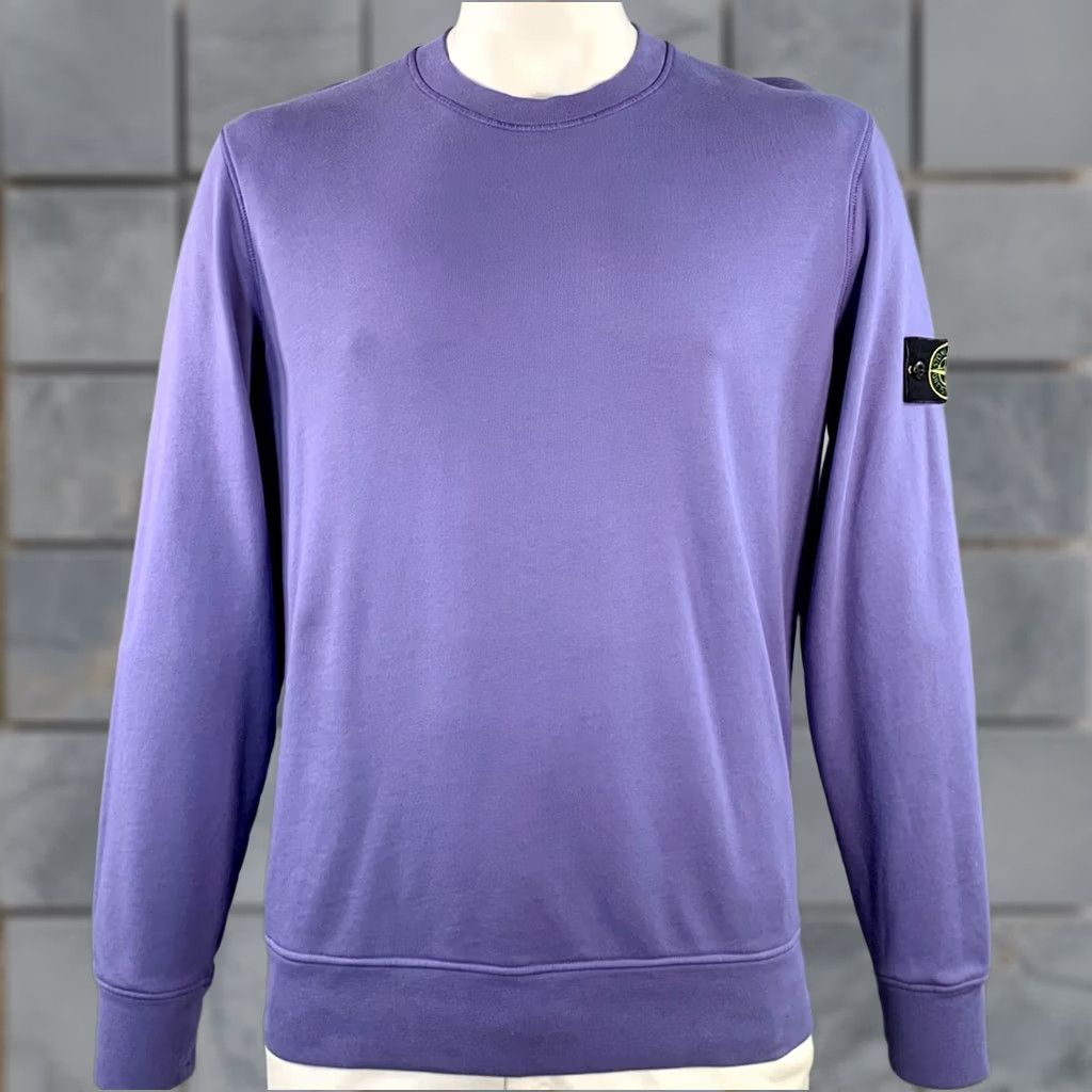 Stone Island STONE ISLAND XL Purple Cotton Crew-Neck Sweatshirt Men Size US XL / EU 56 / 4 - 1 Thumbnail