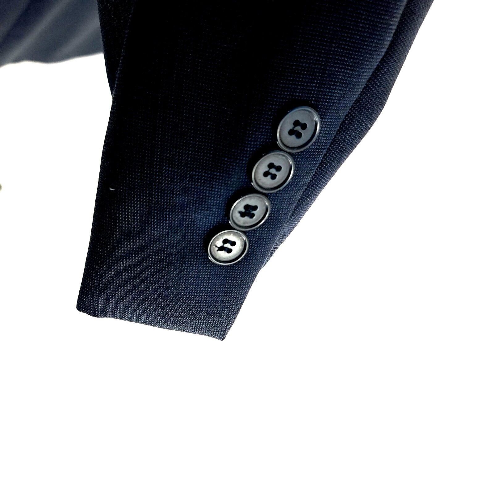 Pierre Cardin Pierre Cardin Worsted Wool 3 Button Blazer Blue 38R Or Slim Size 38R - 4 Thumbnail