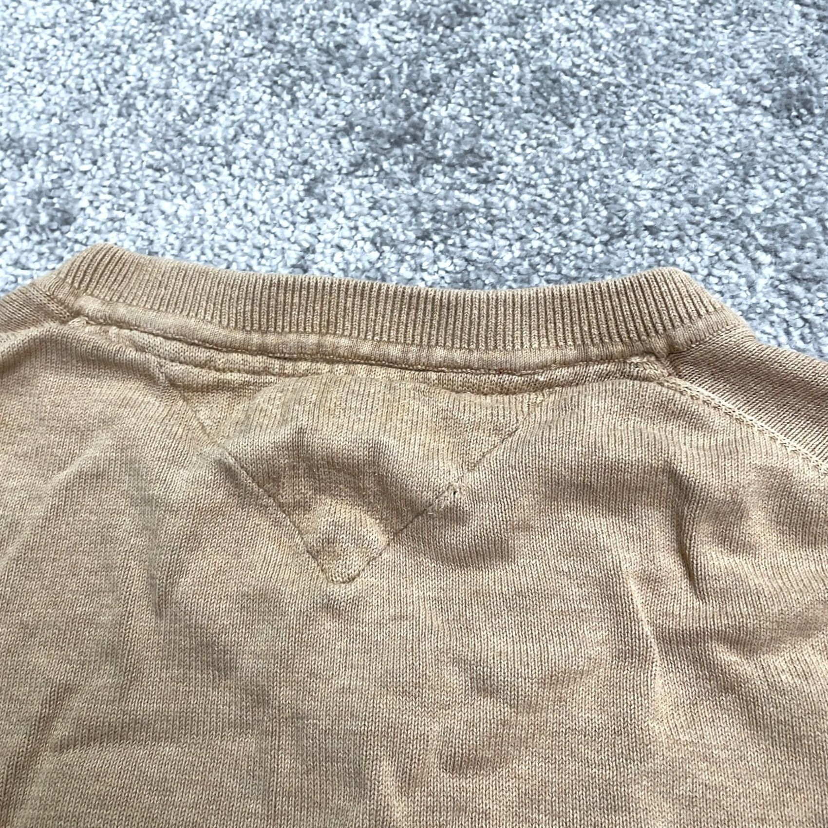 Tommy Hilfiger Tommy Hilfiger Sweater Pullover Men Large Brown V-Neck Classic Pima Cotton Short Size US L / EU 52-54 / 3 - 6 Thumbnail