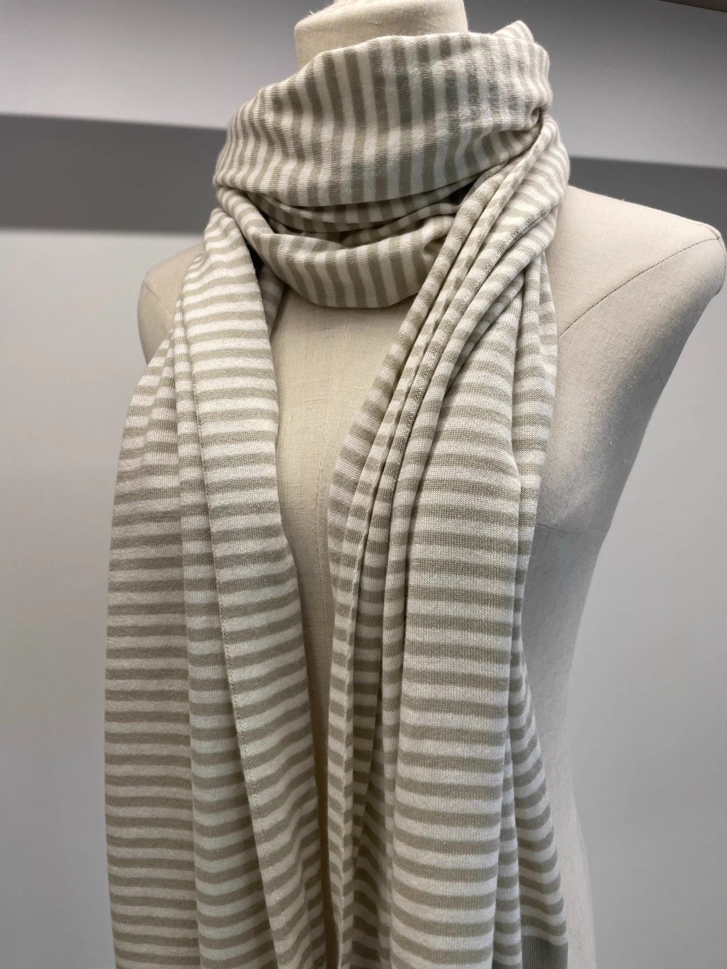 Loro Piana Loro Piana light green stripe cashmere scarf 40 Size ONE SIZE - 2 Thumbnail