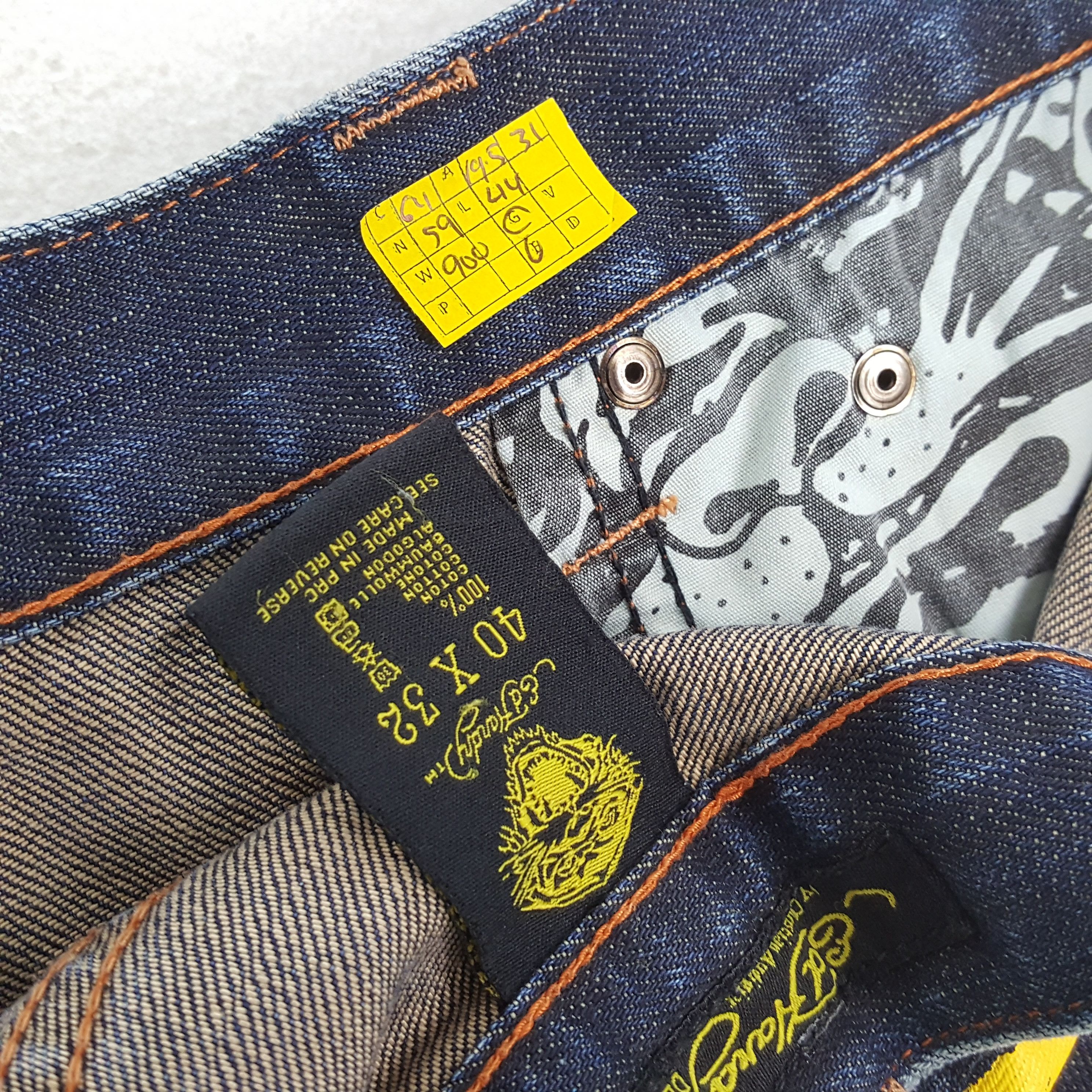 Christian Audigier × Ed Hardy × Vintage Vintage ED HARDY By Christian Audigier Designer Denim Jeans Size US 39 - 13 Thumbnail