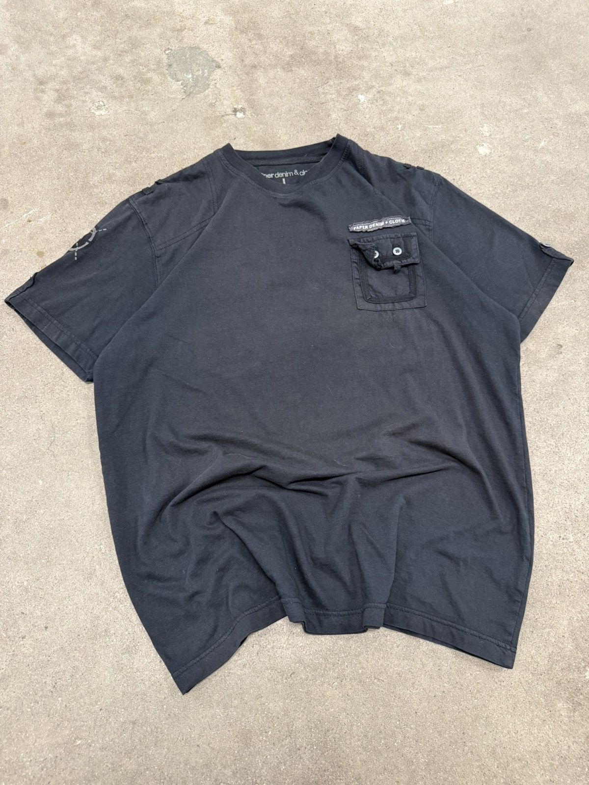 VINTAGE ARCHIVE JAPAN STYLE FADED POCKET GRUNGE T SHIRT