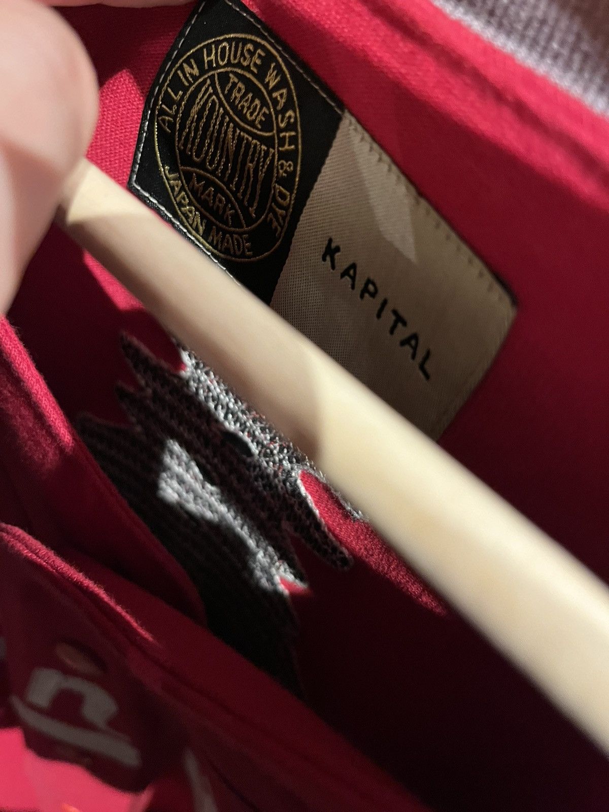 Kapital × Kapital Kountry BELOW RETAIL! Kapital 16/- Densed Jersey Baseball Shirt Red Size US L / EU 52-54 / 3 - 6 Thumbnail