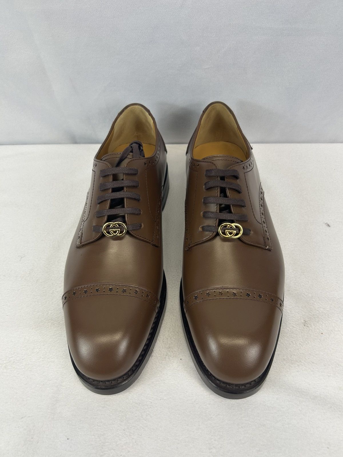Gucci GUCCI Rooster Brogue Leather Derby Shoes Size US 9 / EU 42 - 7 Thumbnail
