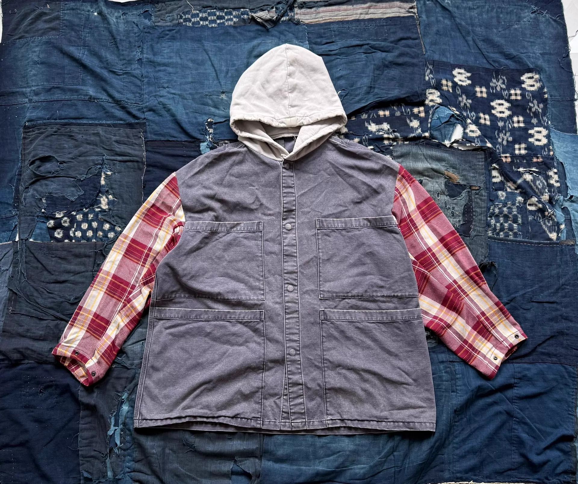 N.Hoolywood n.hoolywood 22ss colorblocked hoodie/jacket orange size 38 Size XS / US 0-2 / IT 36-38 - 1 Thumbnail