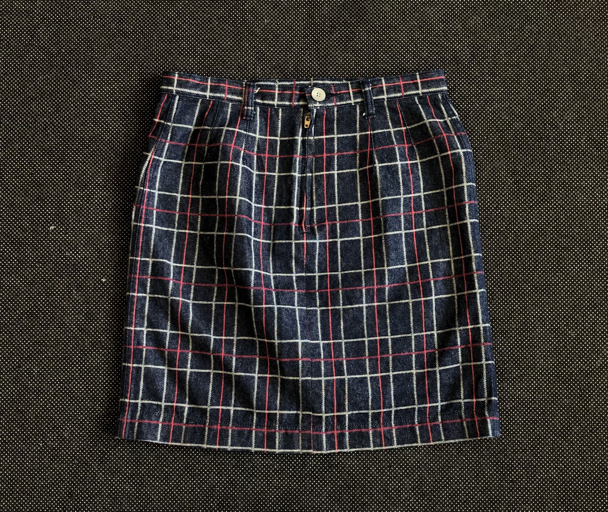 Hysteric Glamour RARE🔥VINTAGE 90’S HYSTERIC DENIM MINI SKIRT CHECKED Size 28" / US 6 / IT 42 - 1 Thumbnail